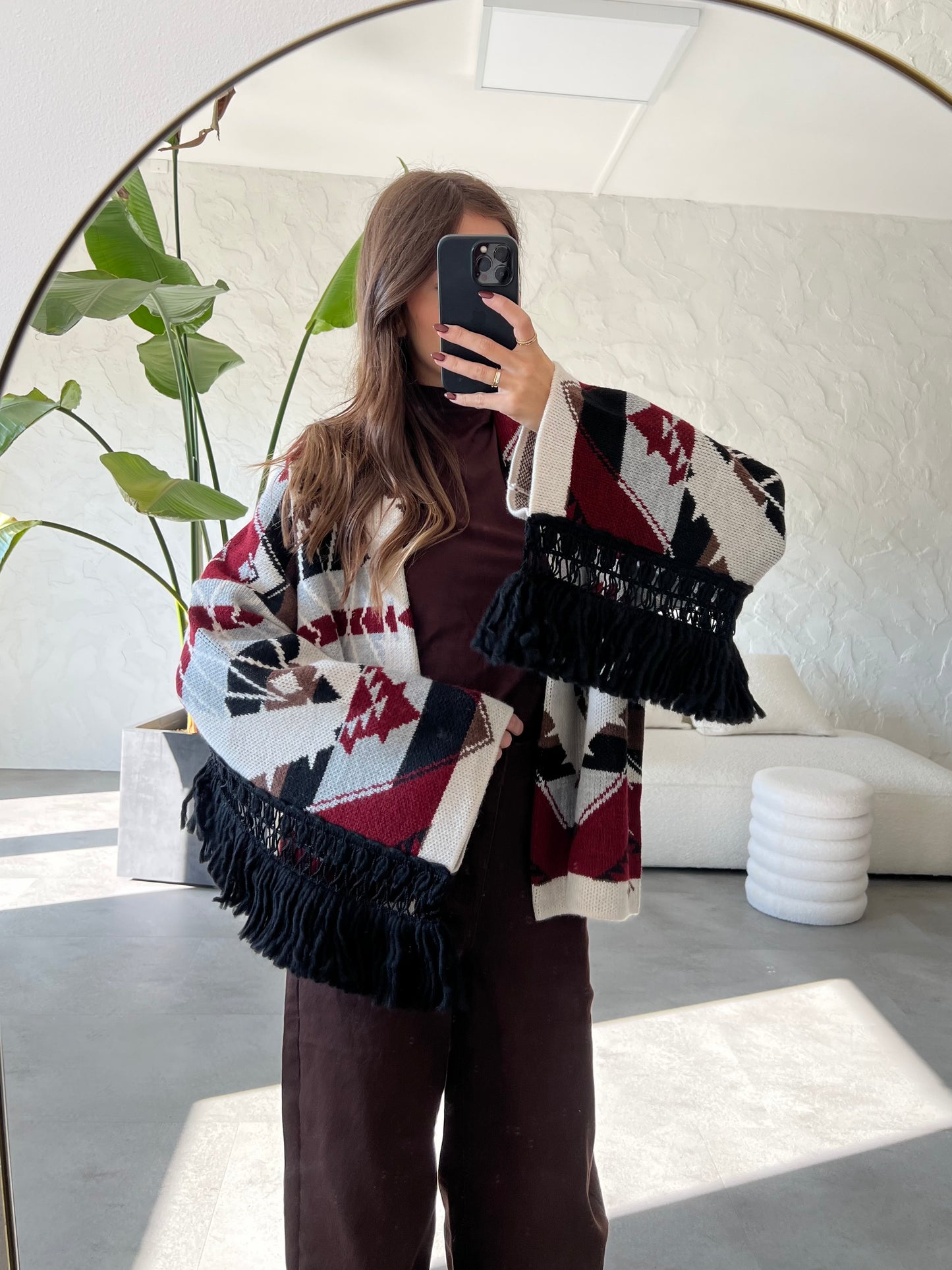 Cardigan etnico frange Vicolo