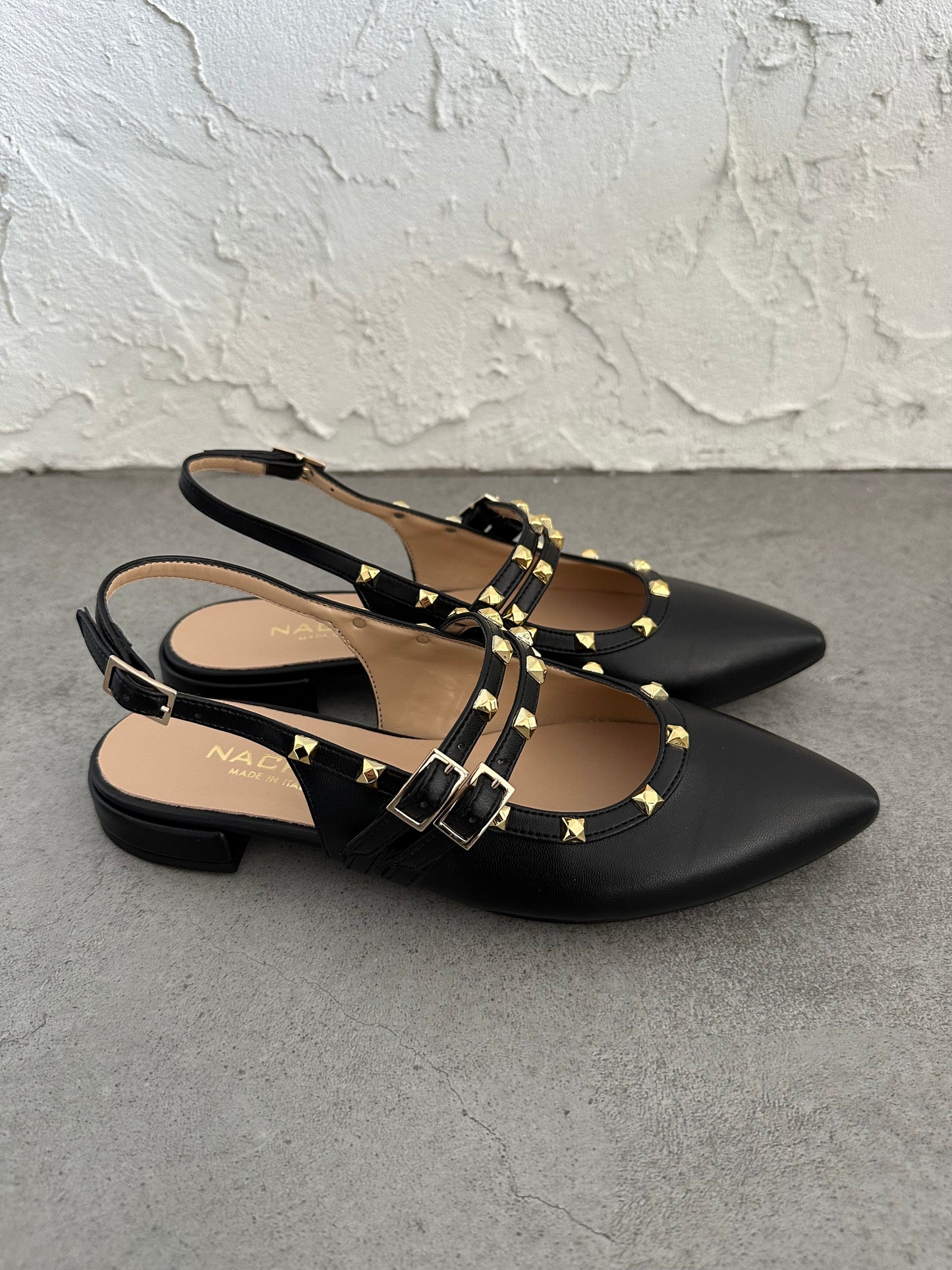 Slingback Nacrèe borchie cinturini