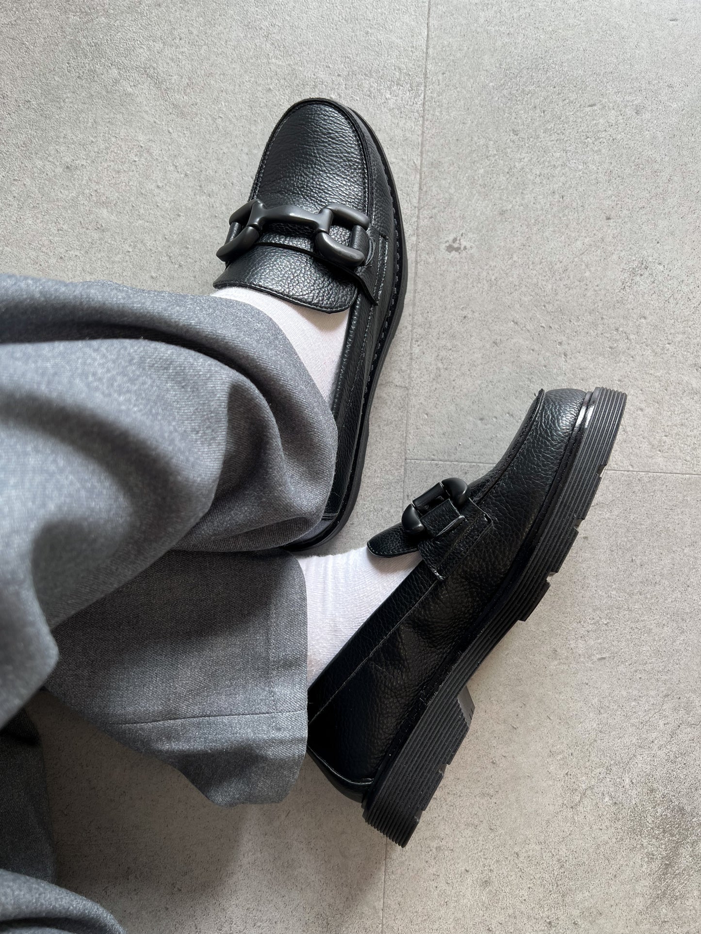 Mocassino total black Nacrèe