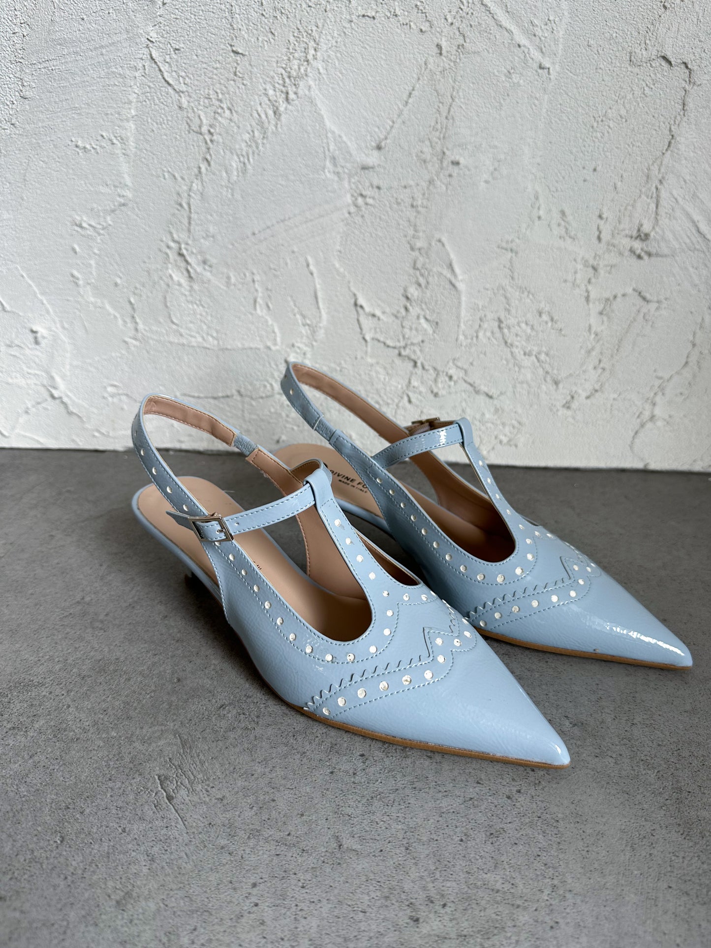 Slingback coda di rondine celeste