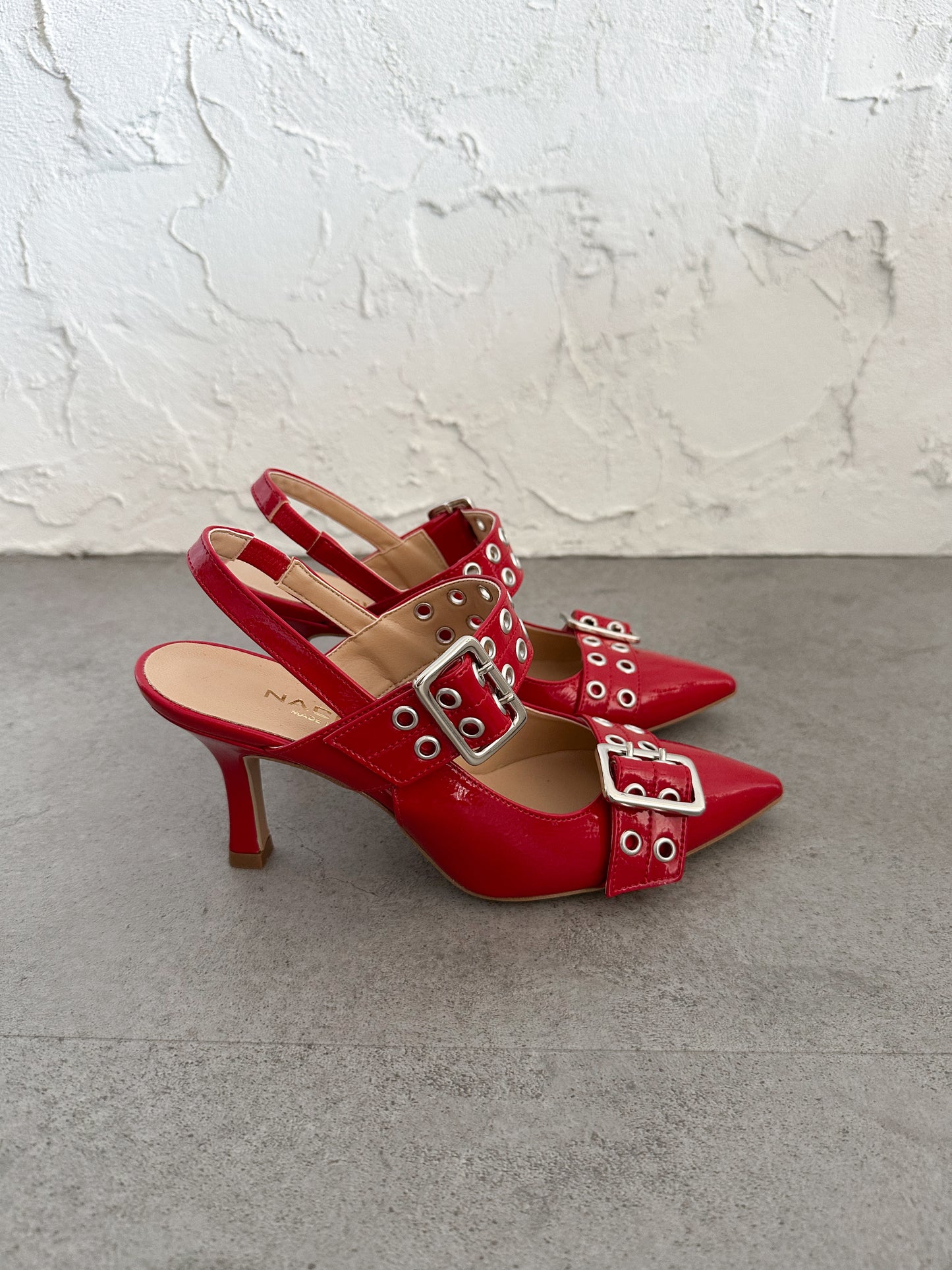 Chanel doppia fibbia Nacrèe rosso