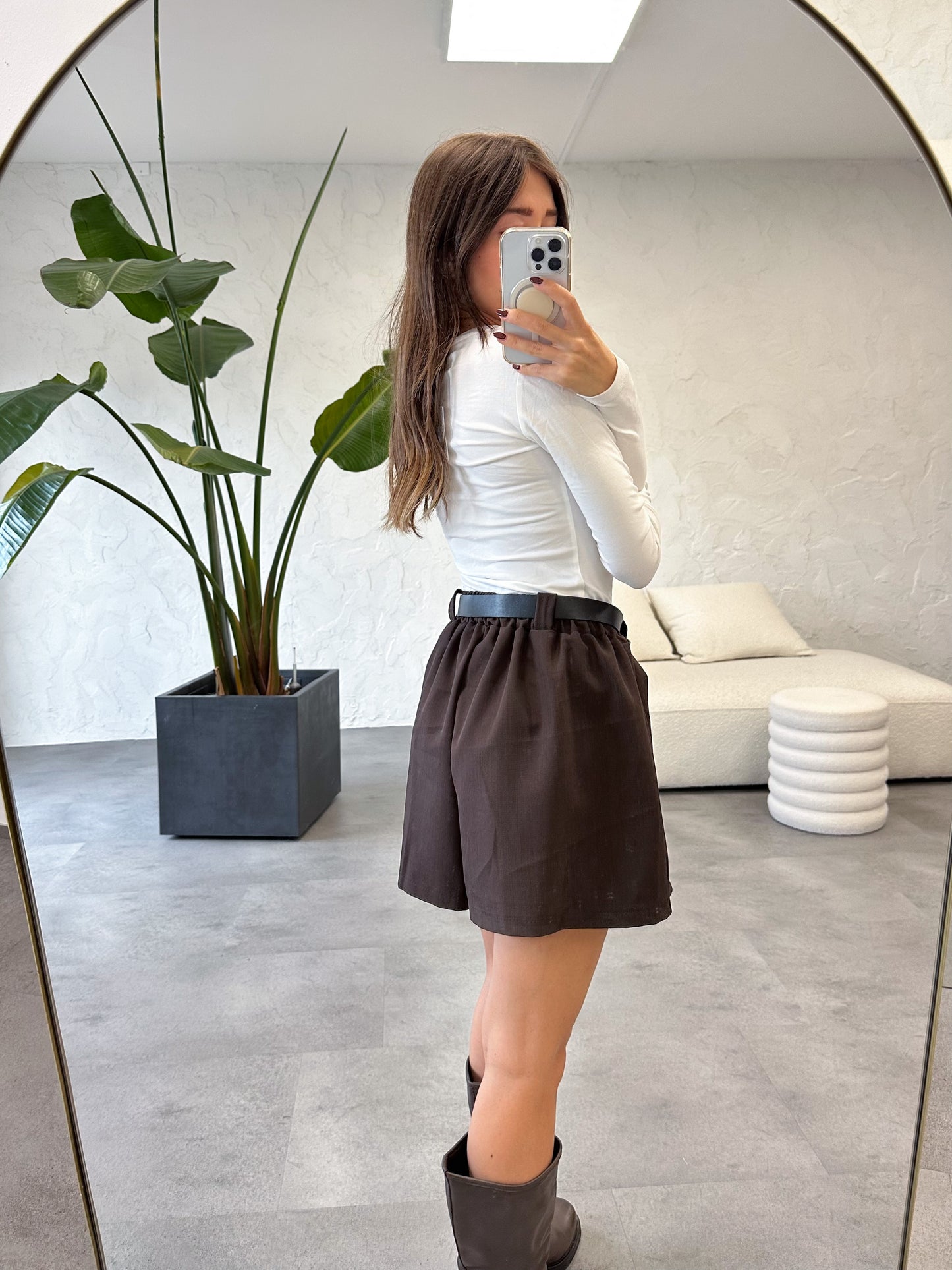 Pantaloncino con cintura