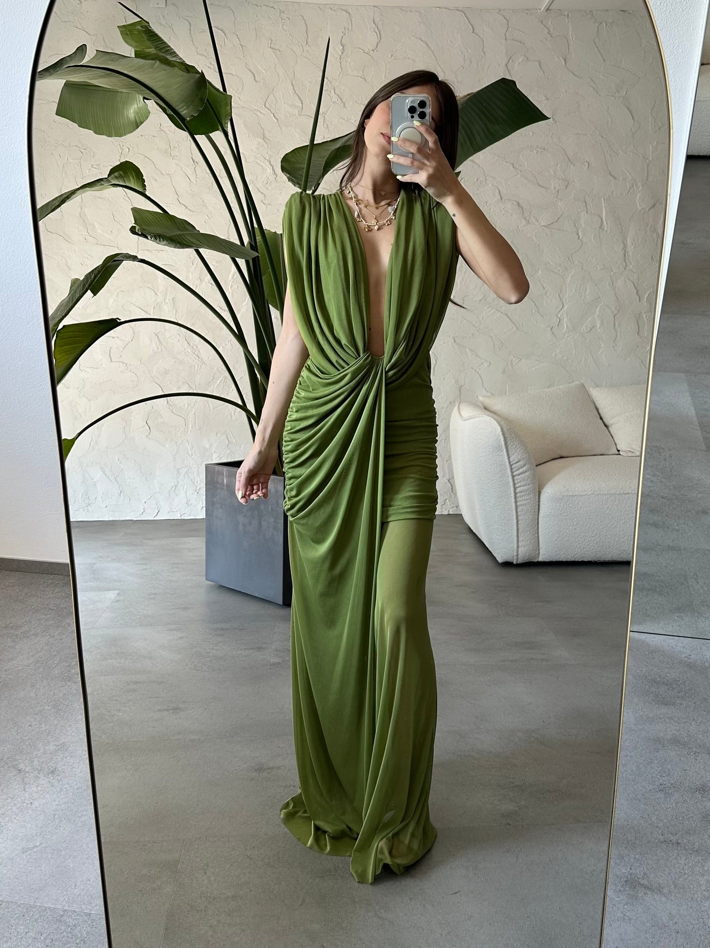 Abito tulle verde