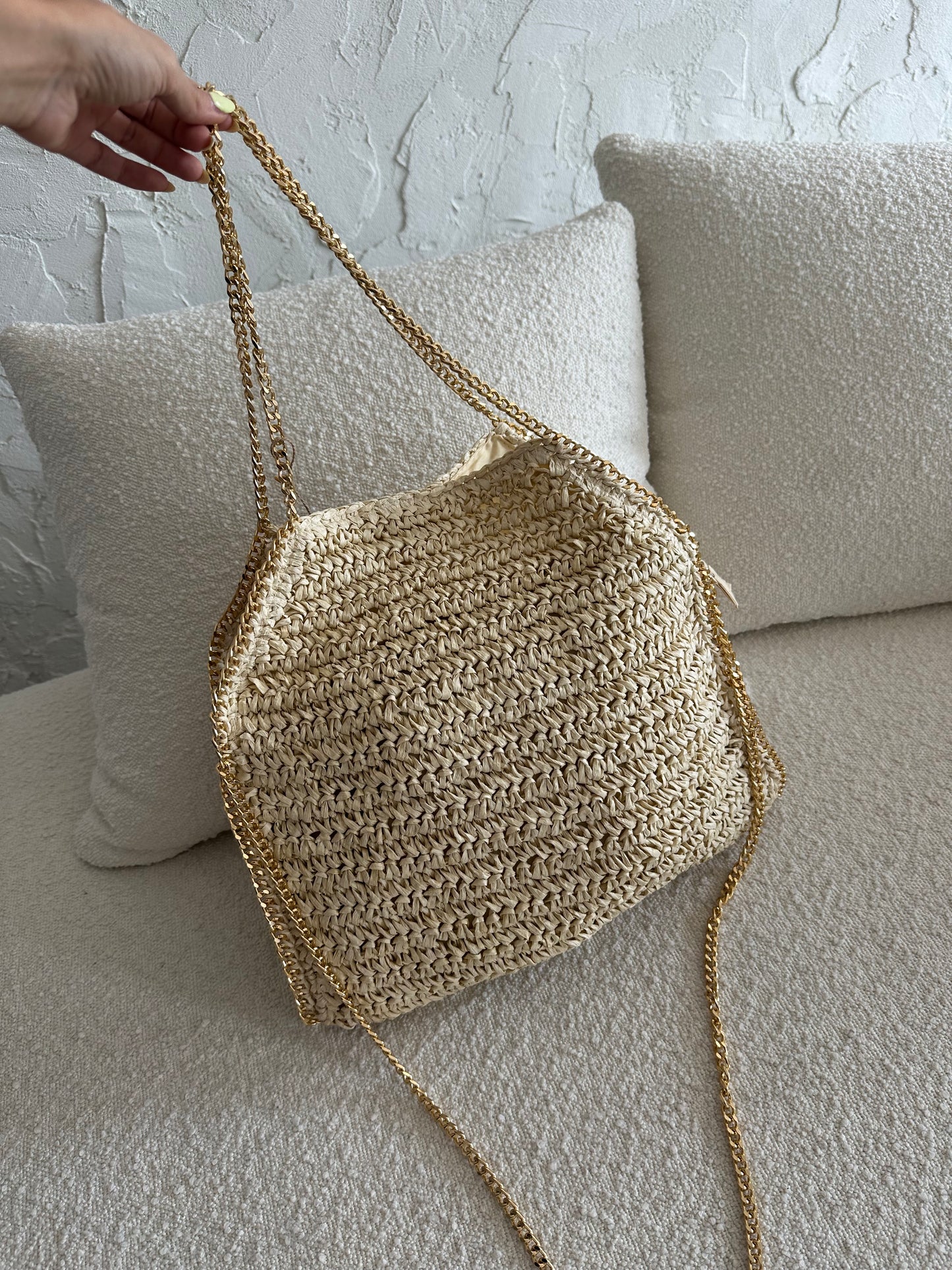 Borsa rafia catene