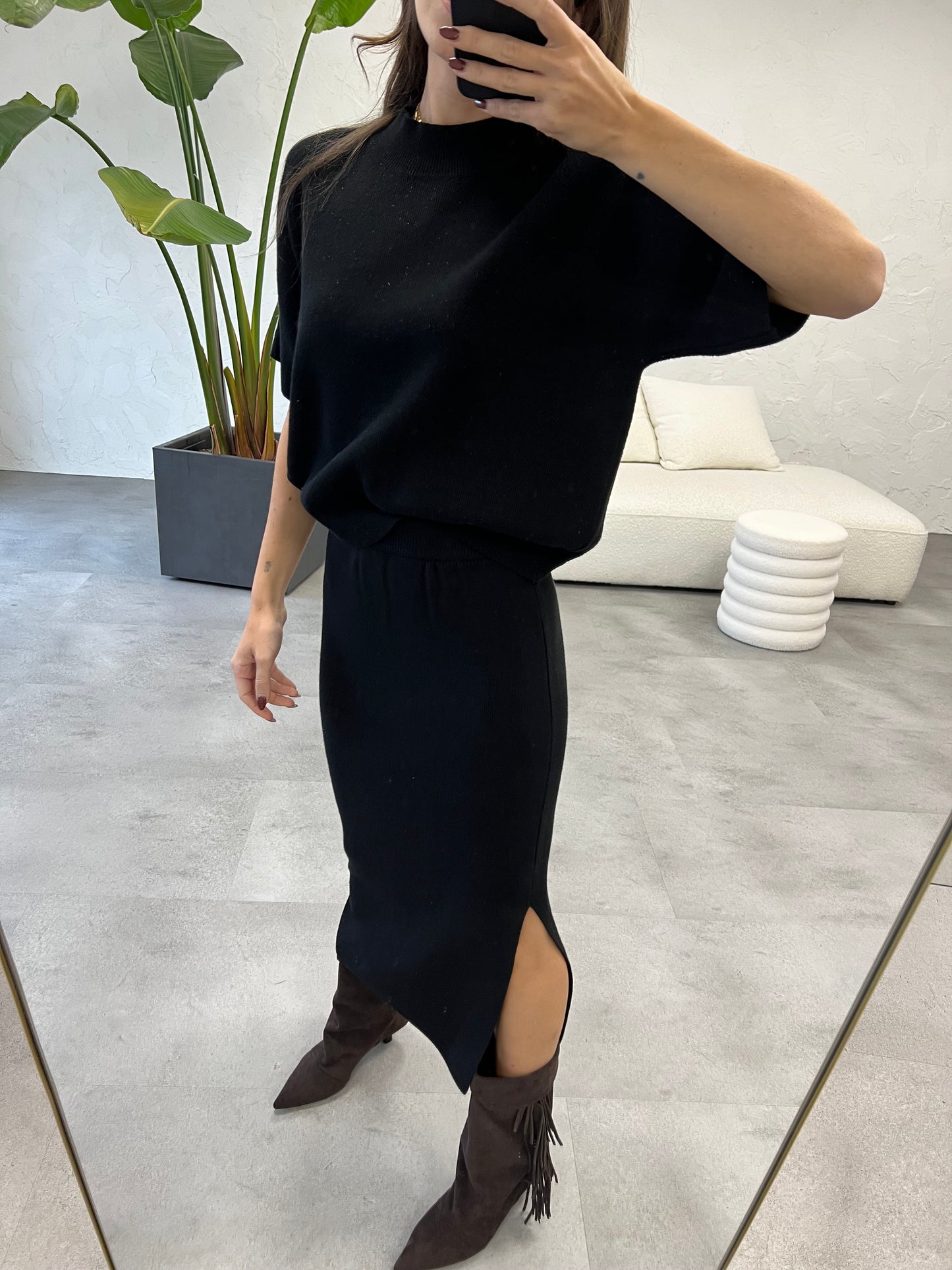 Coordinato in maglia lurex