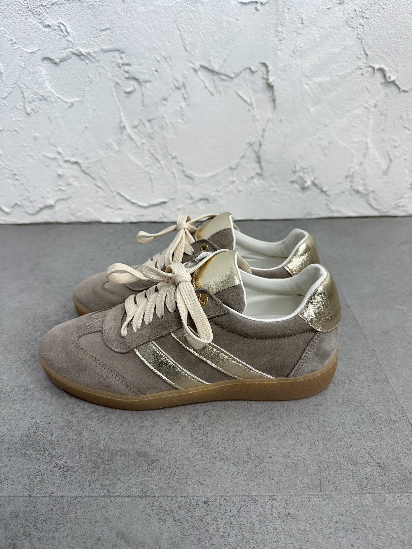 Sneakers camoscio beige