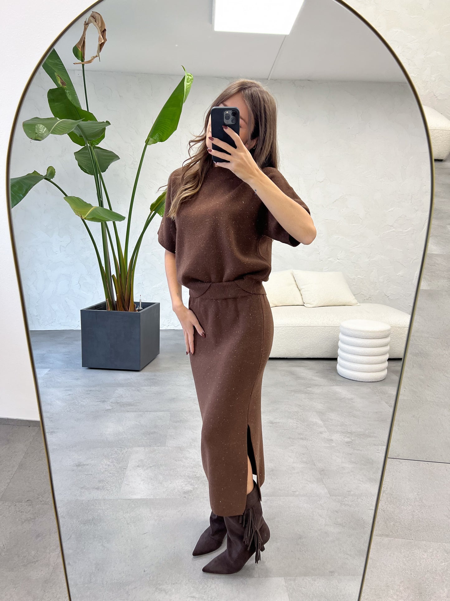 Coordinato in maglia lurex