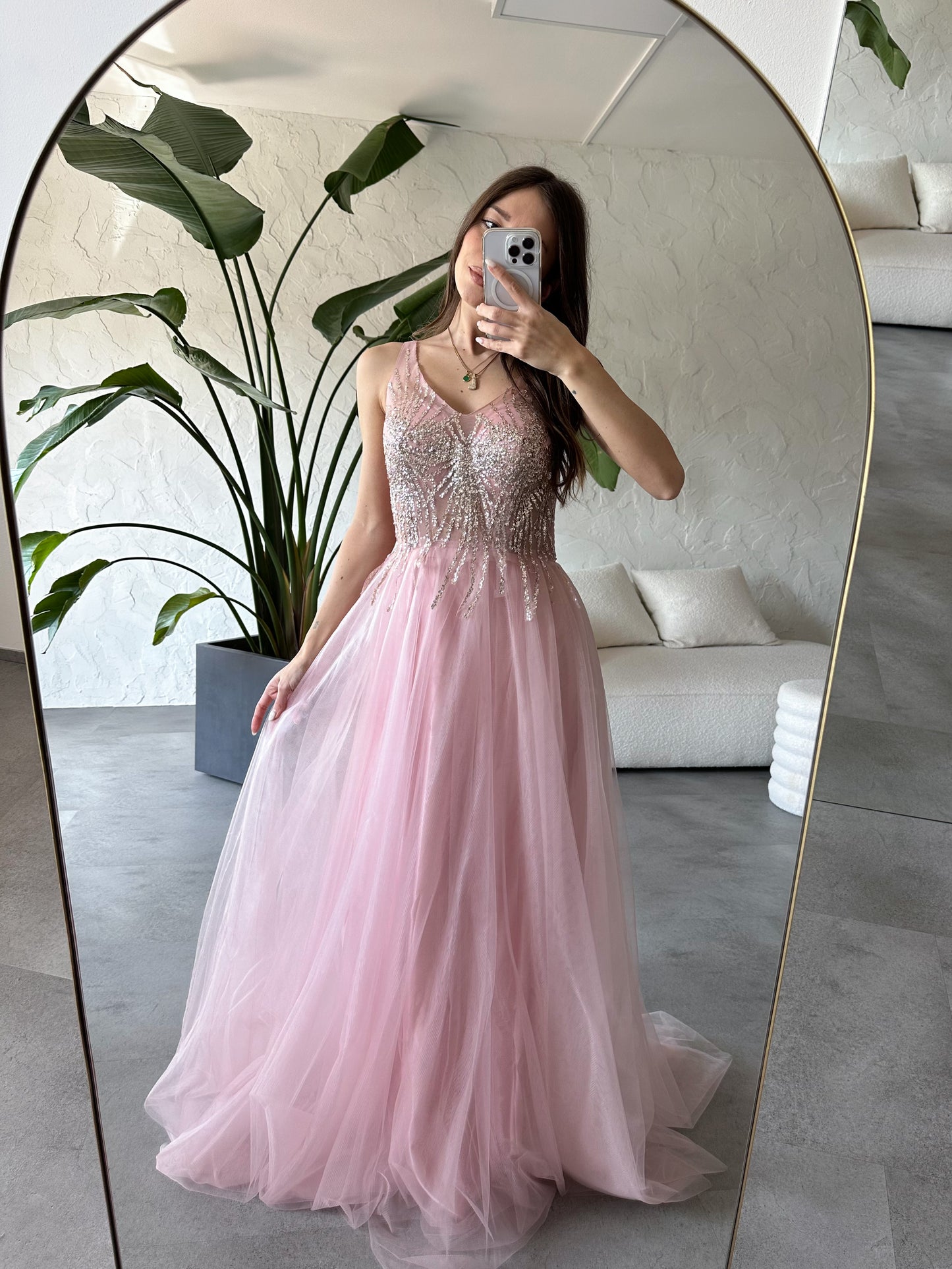 Abito lungo tulle