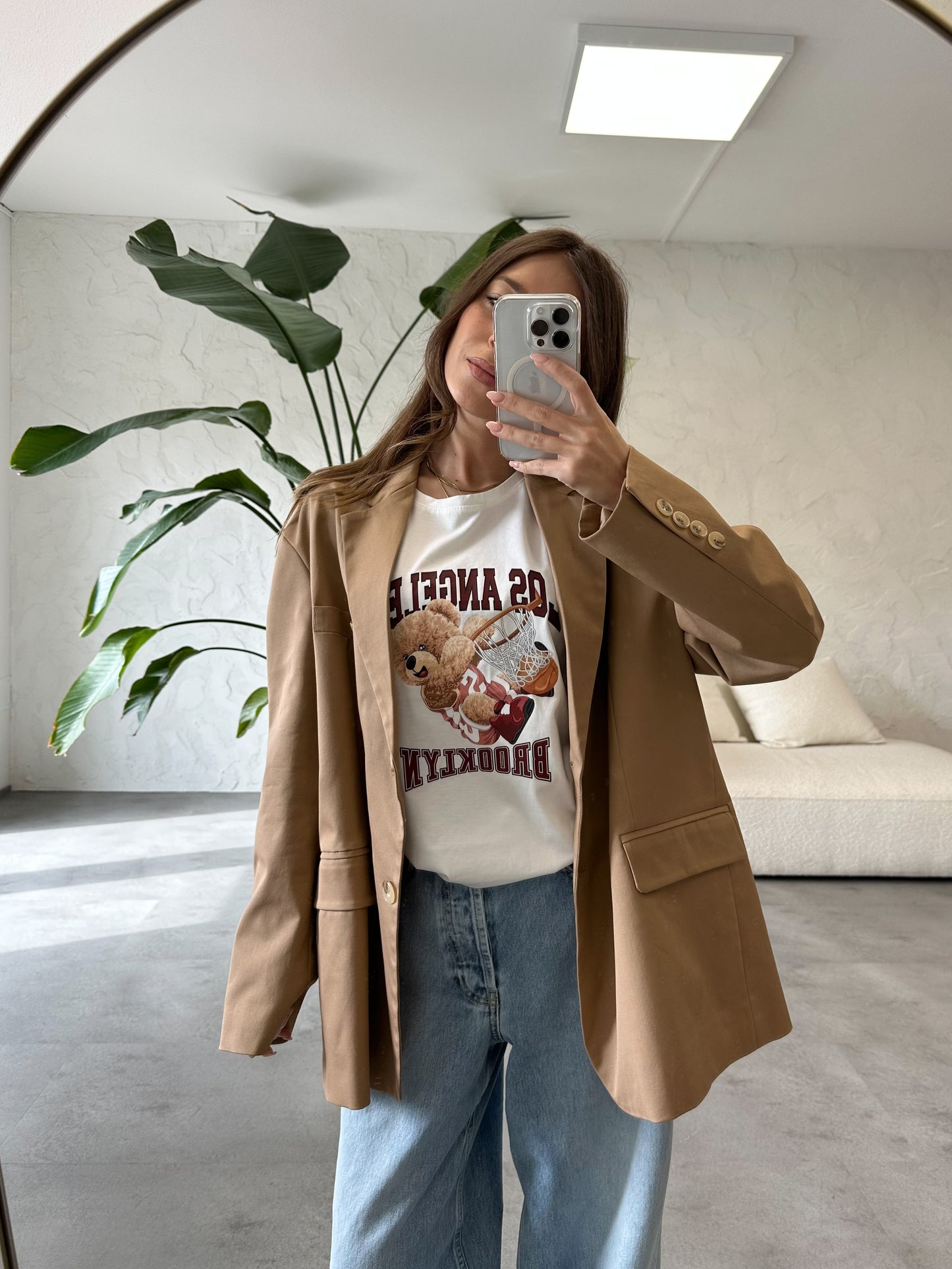 Giacca oversize tela Vicolo