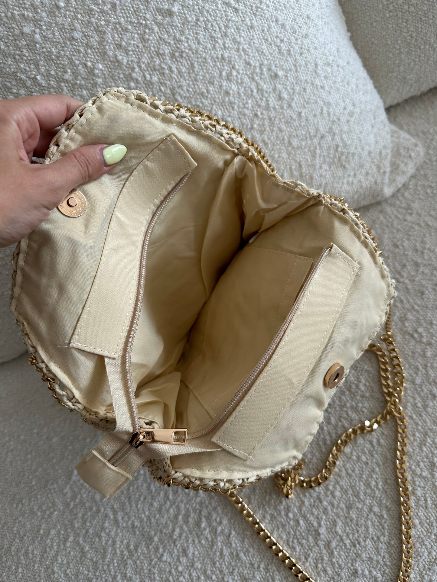 Borsa rafia catene
