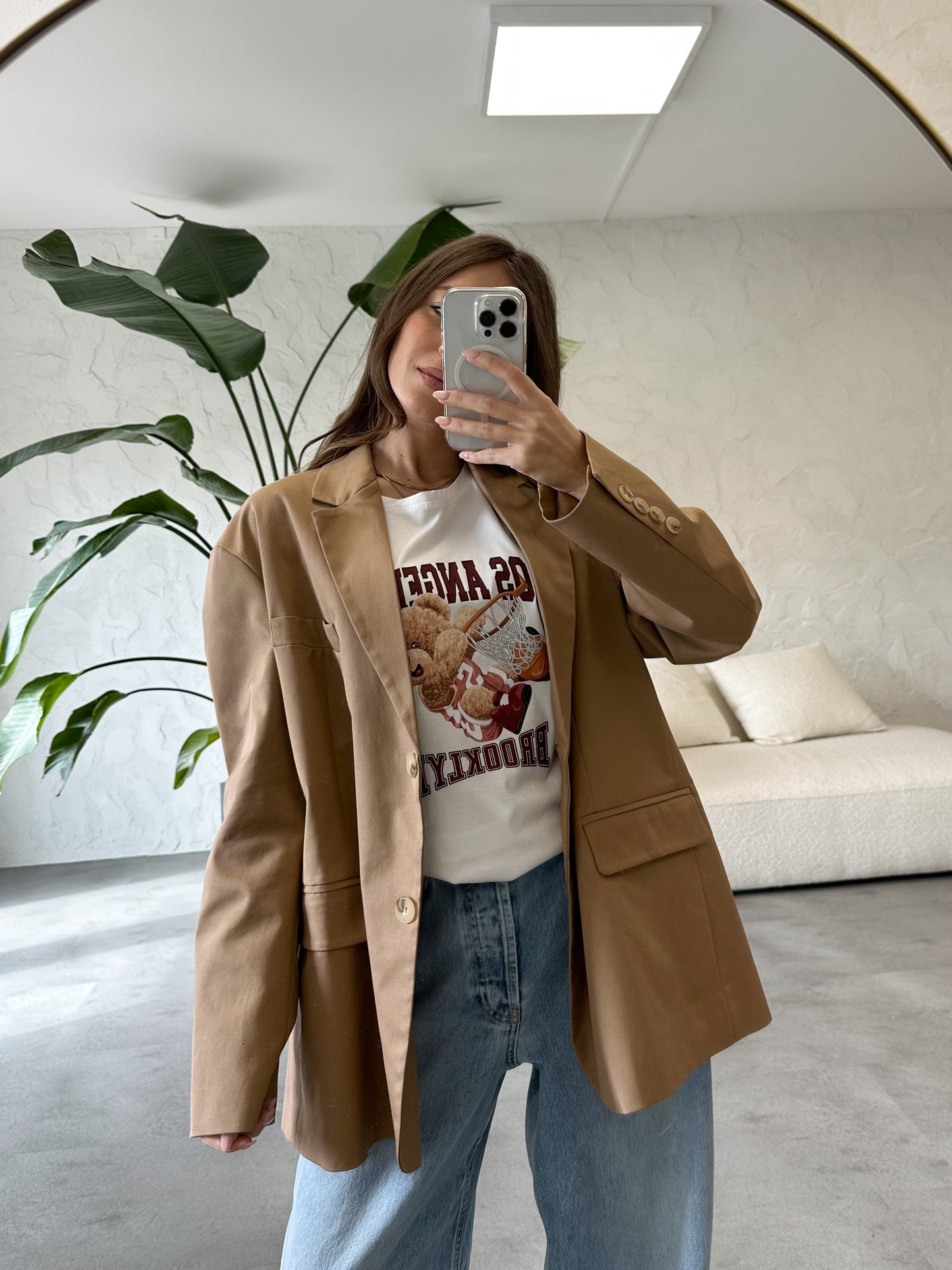 Giacca oversize tela Vicolo