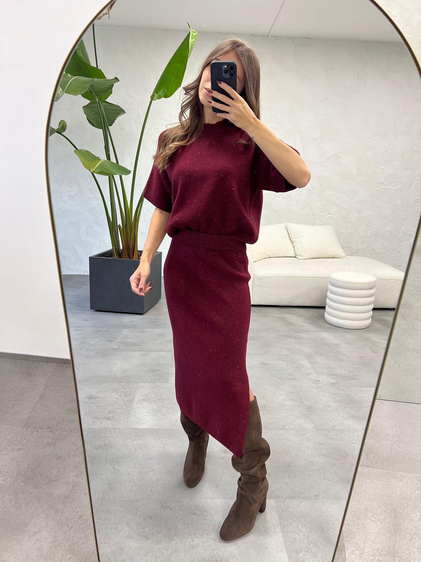 Coordinato in maglia lurex