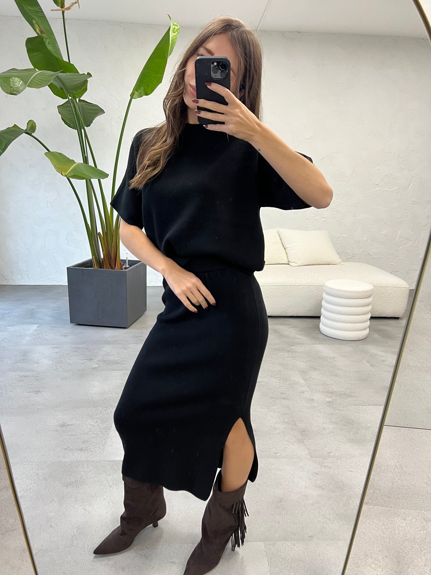 Coordinato in maglia lurex
