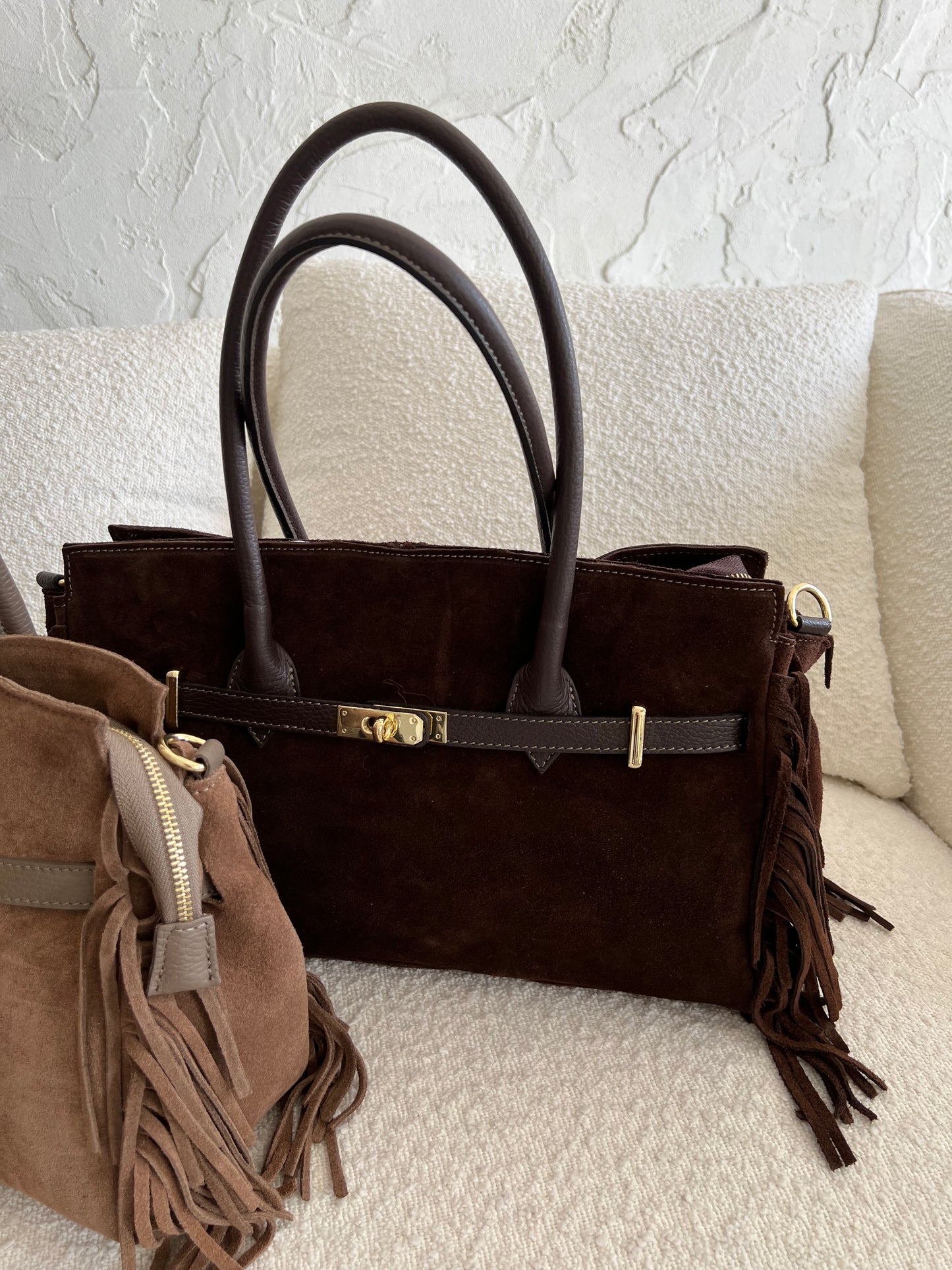 Borsa suede frange
