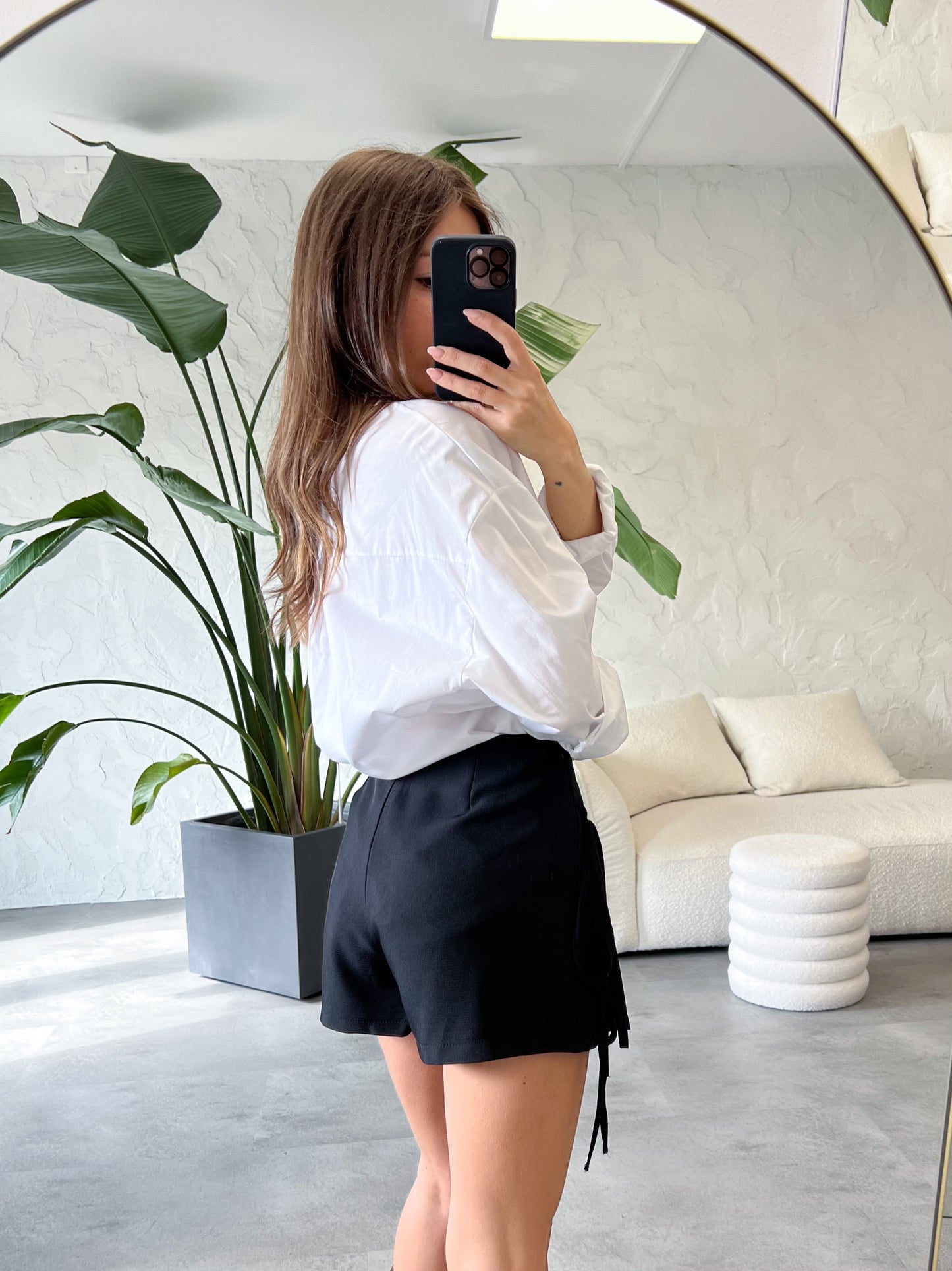 Gonna pantalone lacci