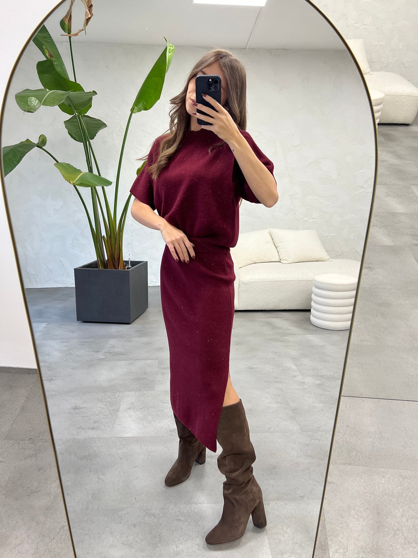 Coordinato in maglia lurex
