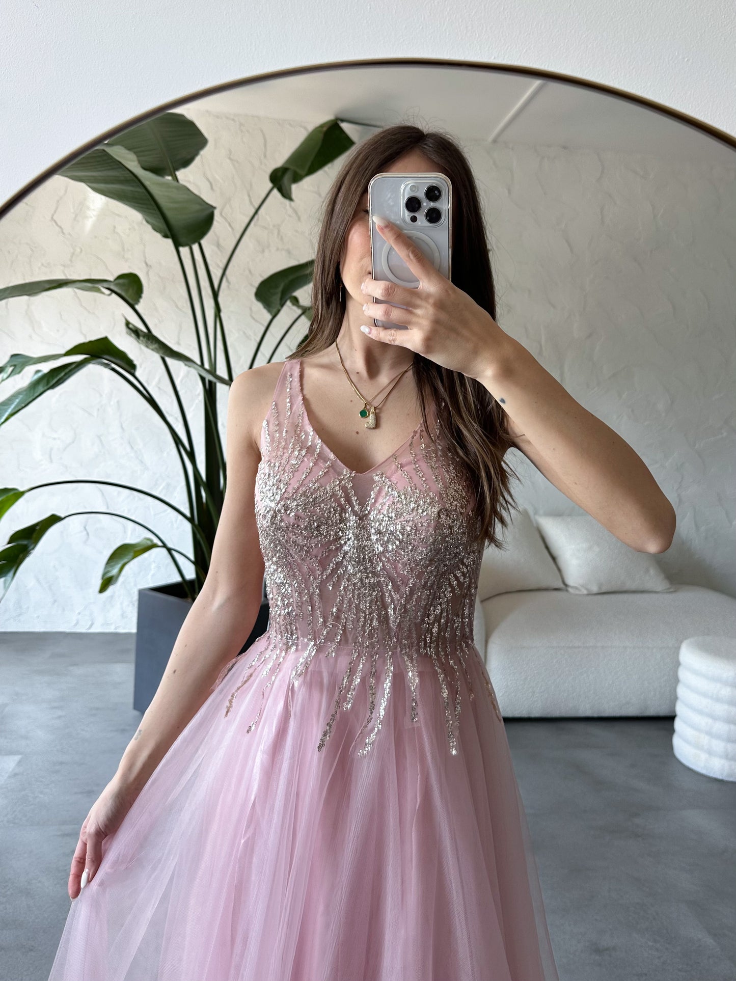 Abito lungo tulle