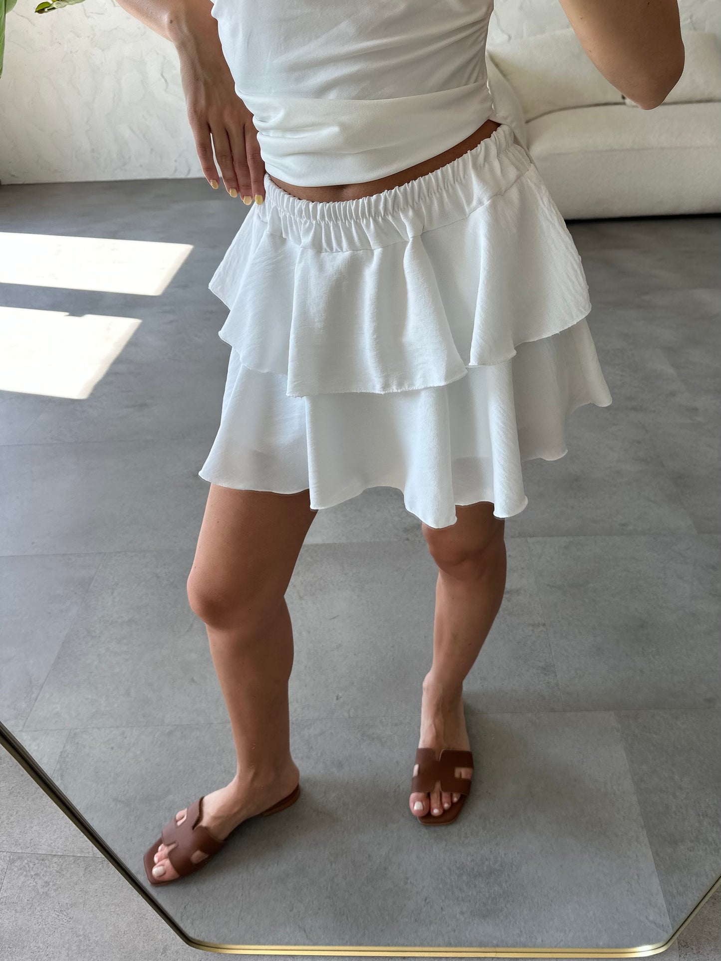 Minigonna pantaloncino balze