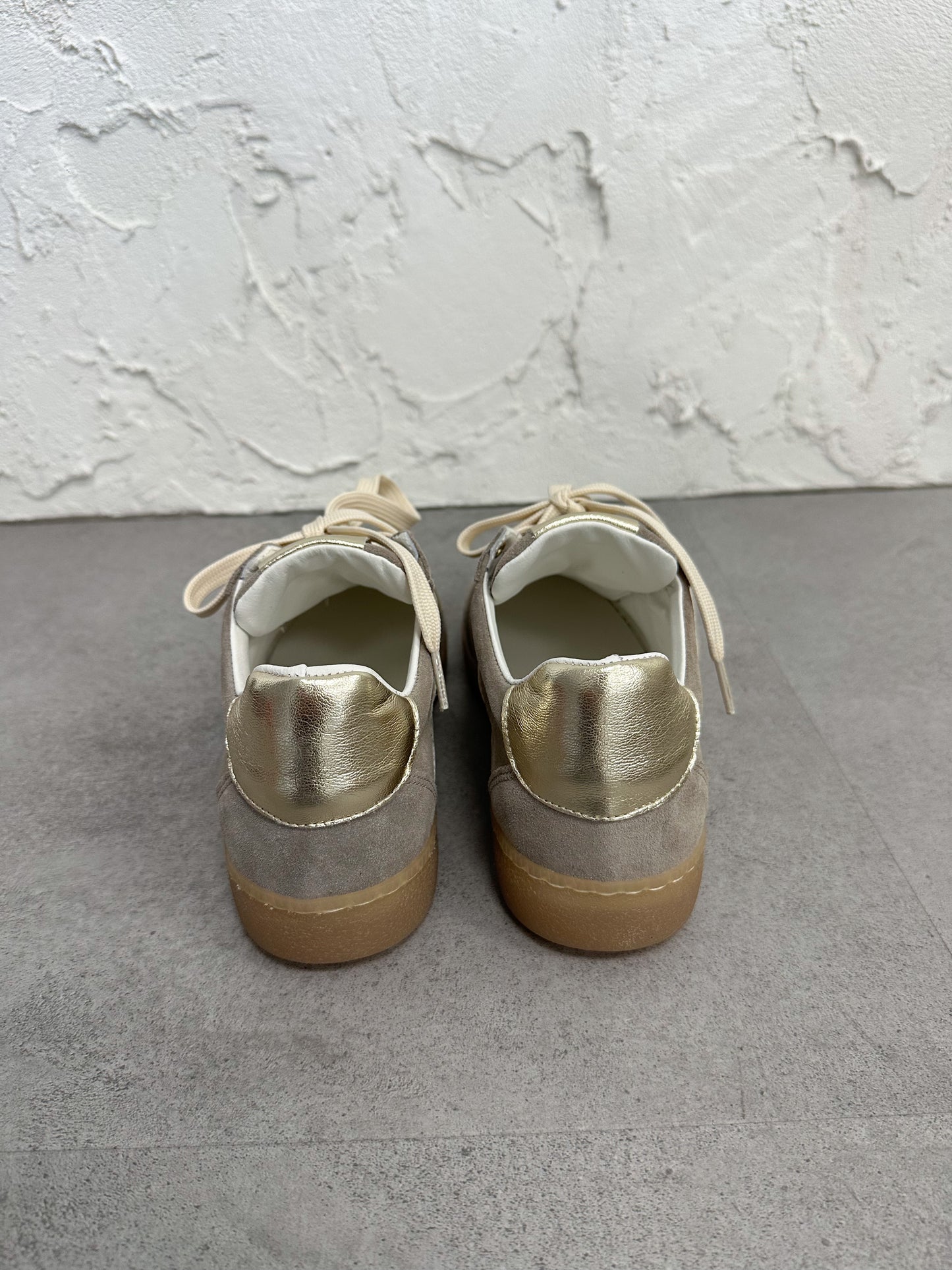 Sneakers camoscio beige