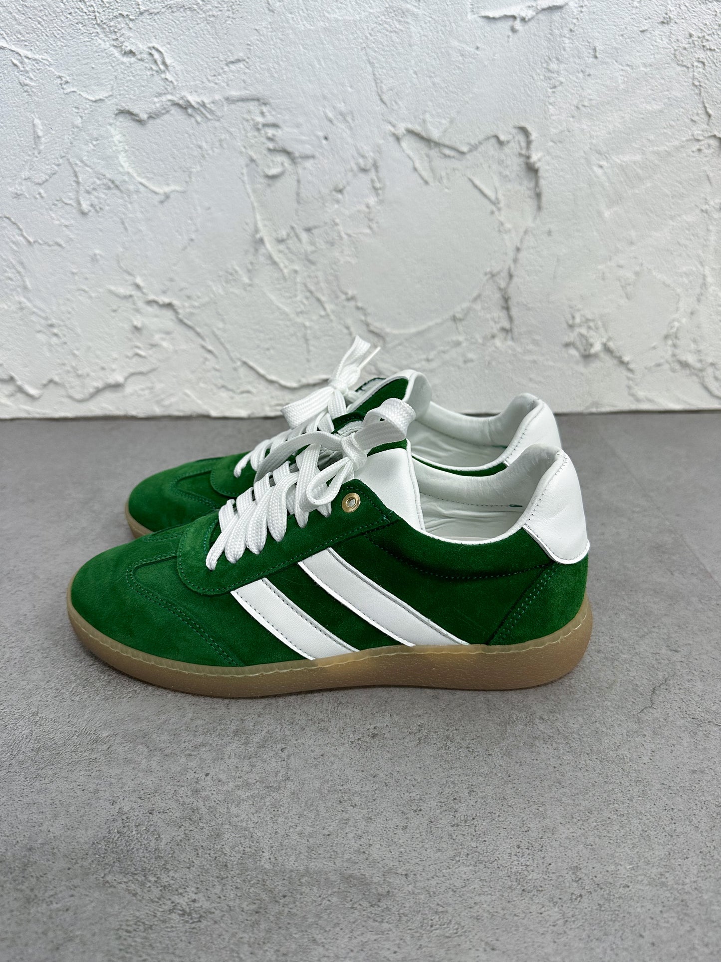 Sneakers camoscio verde