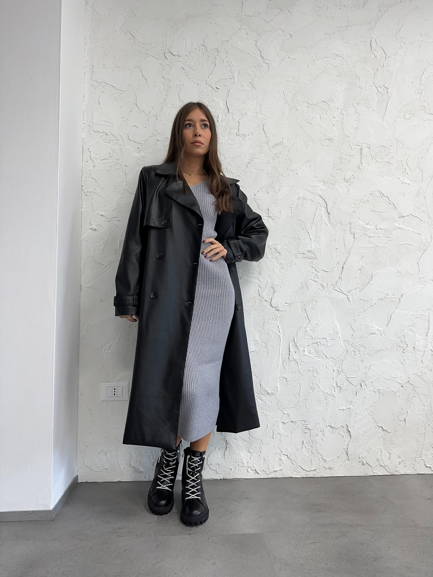 Trench simil pelle Eleh
