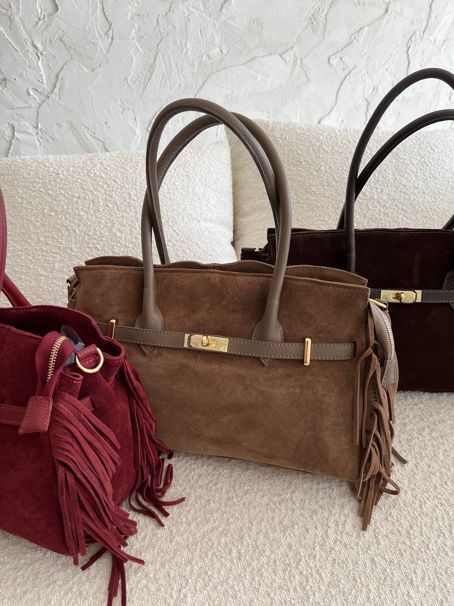 Borsa suede frange