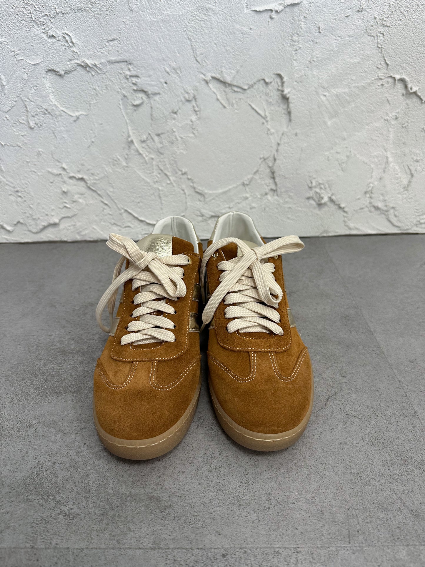 Sneakers camoscio cuoio