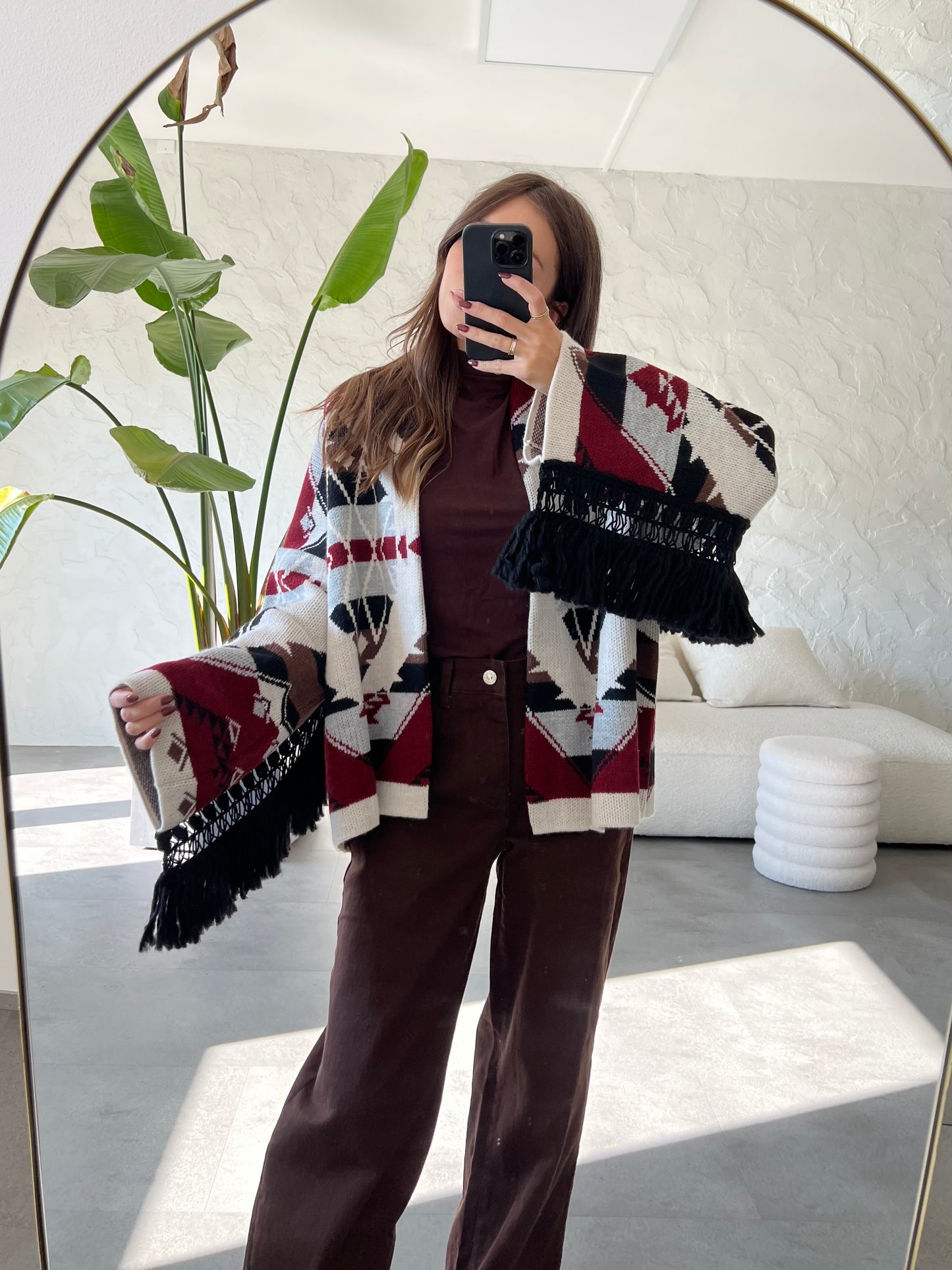 Cardigan etnico frange Vicolo