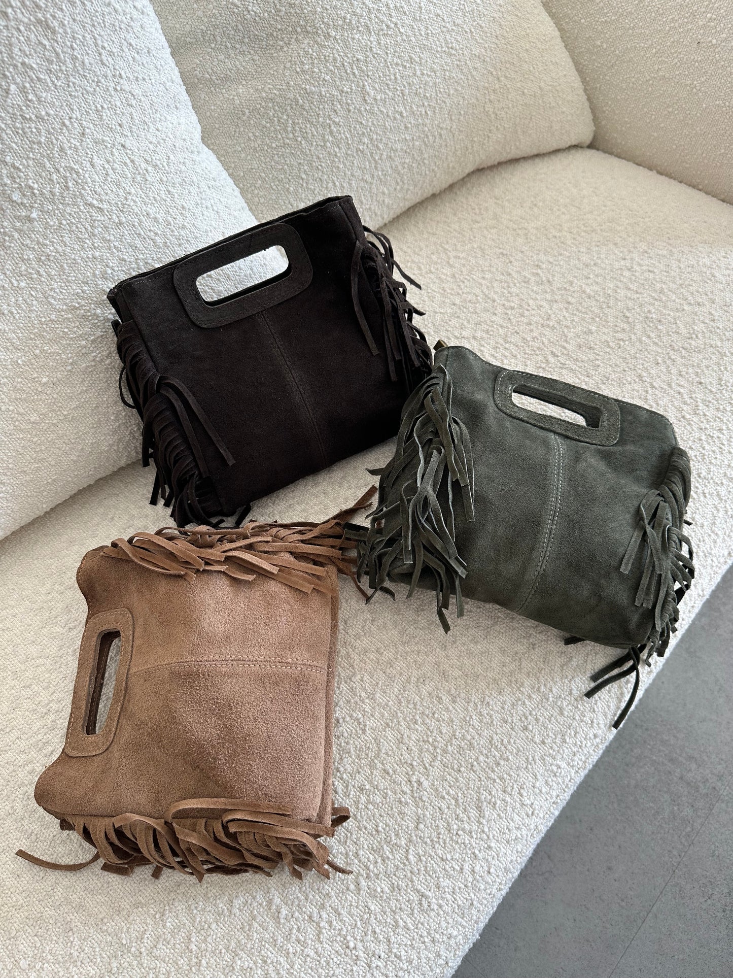 Mini borsa suede e frange