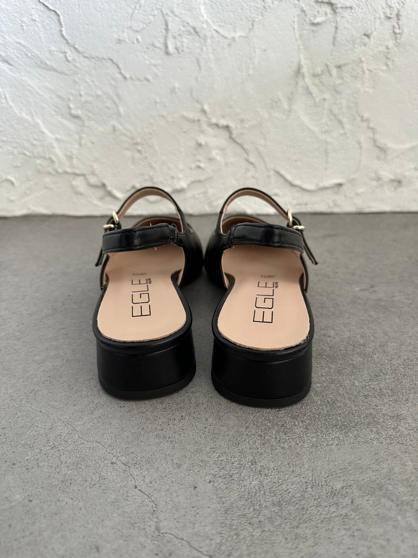 Slingback Egle tacco 2 nero