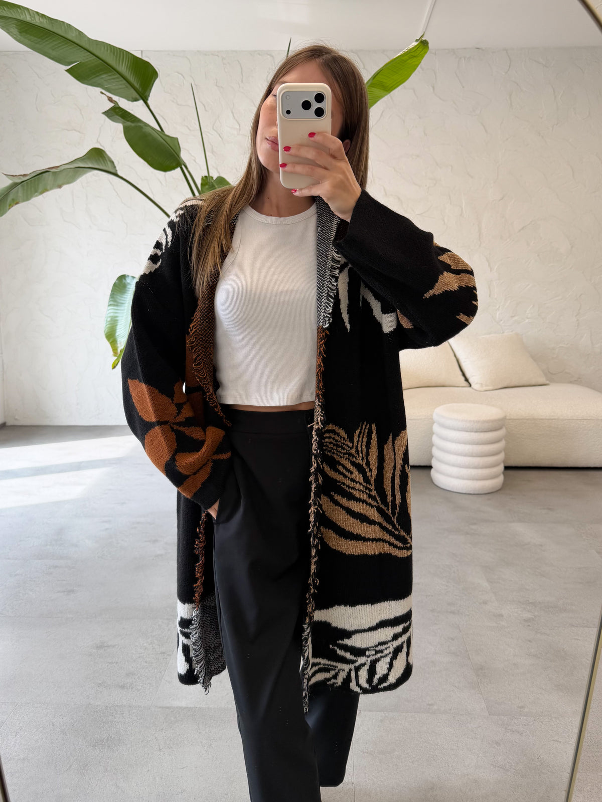 Cardigan jacquard lungo Vicolo
