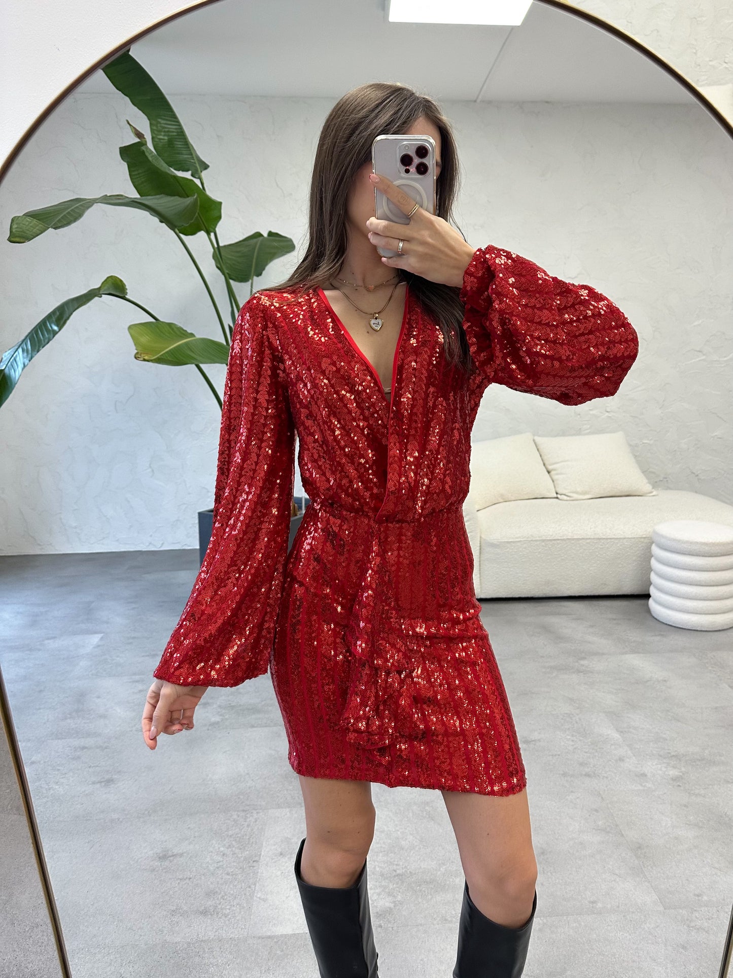 Abito paillettes voile