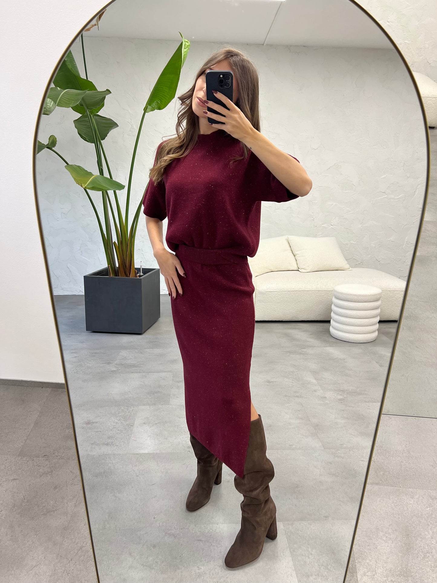Coordinato in maglia lurex