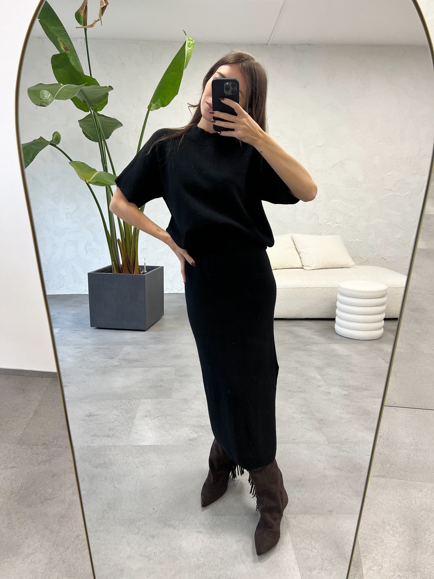 Coordinato in maglia lurex
