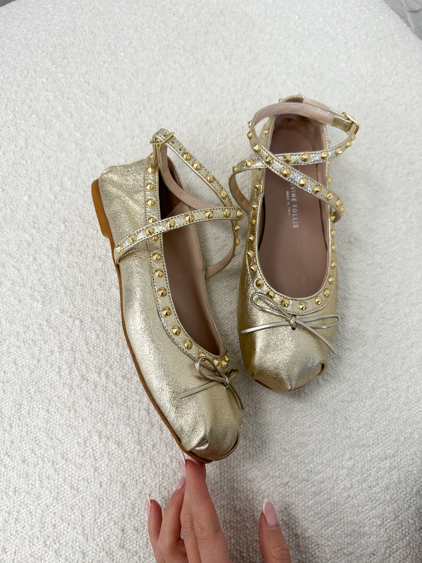 Ballerina platino borchie