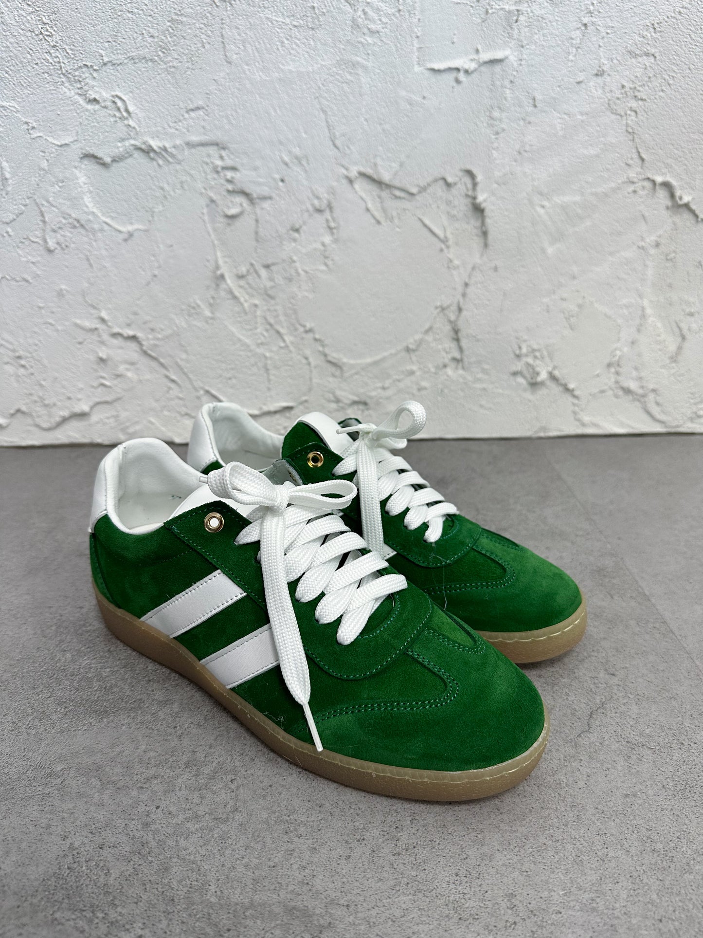 Sneakers camoscio verde