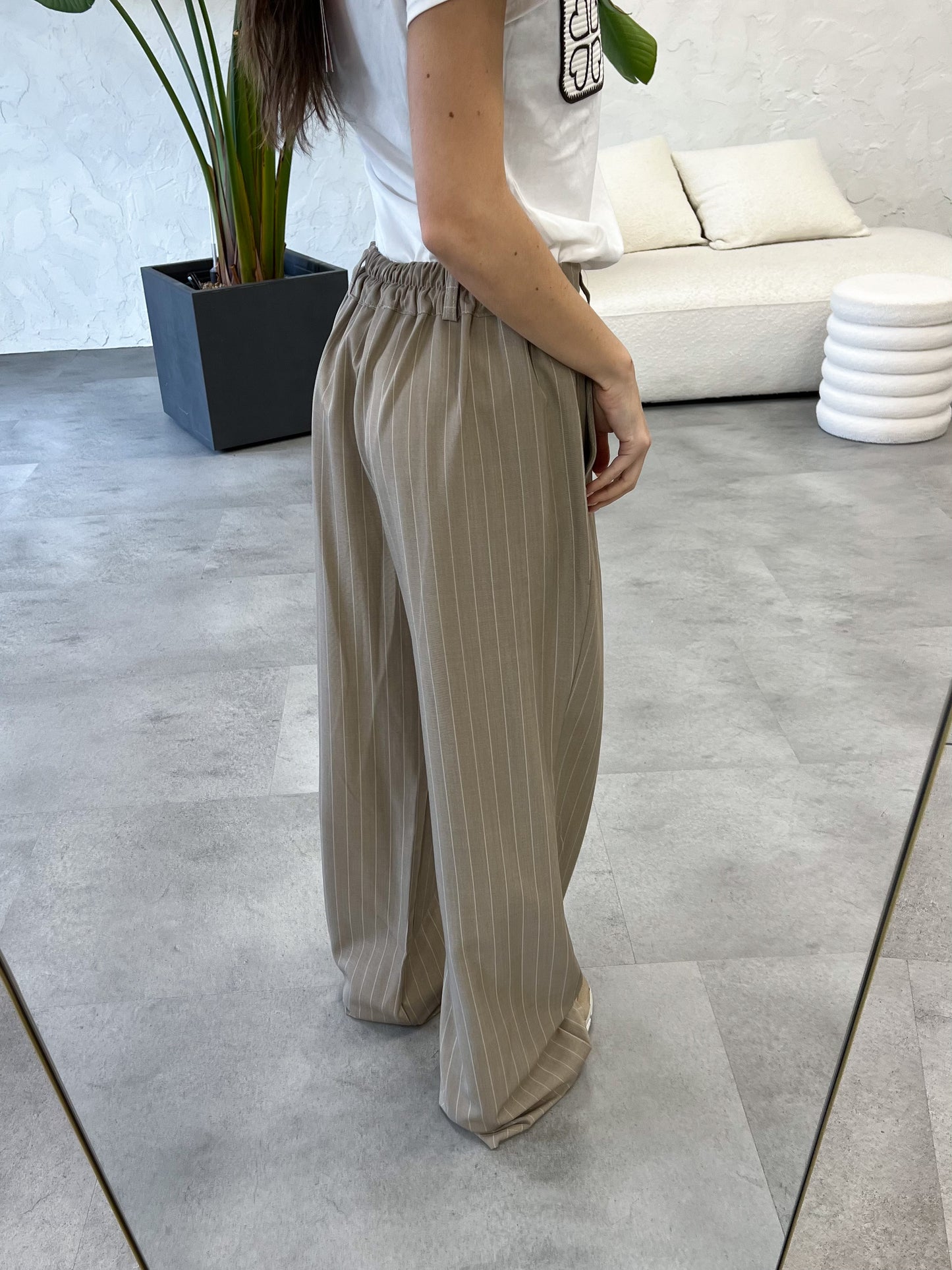 Pantalone palazzo gessato