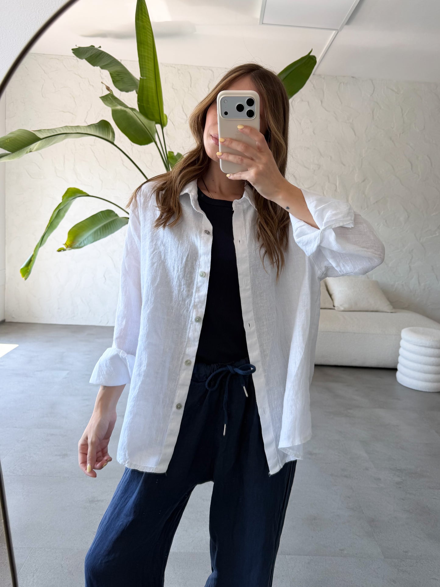Camicia lino basic