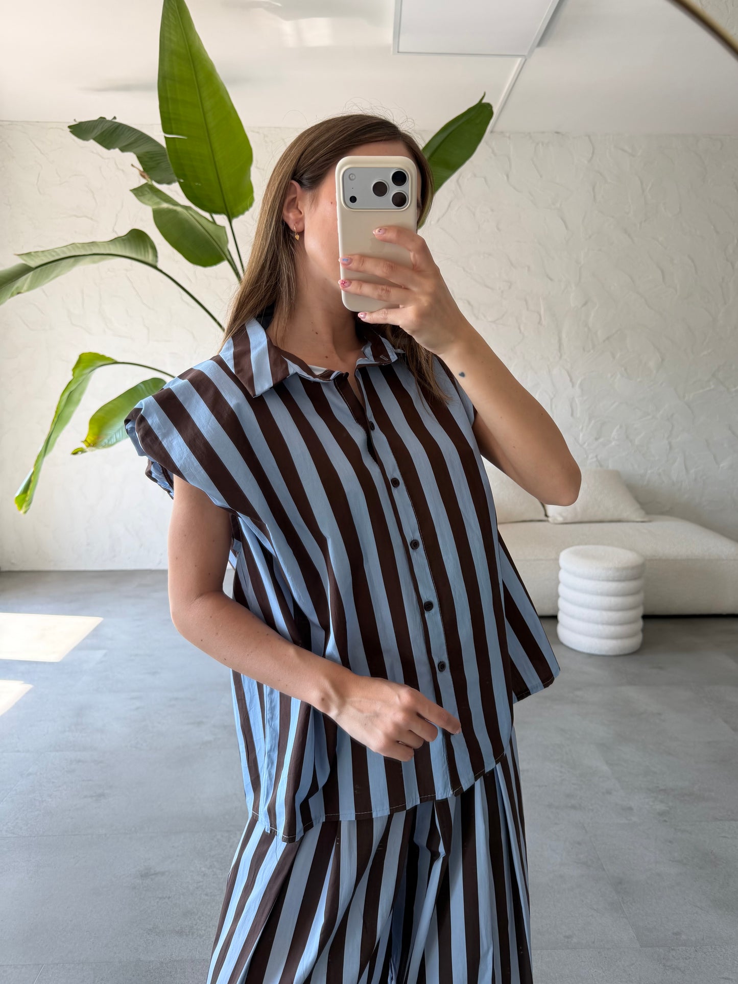 Camicia righe cotone
