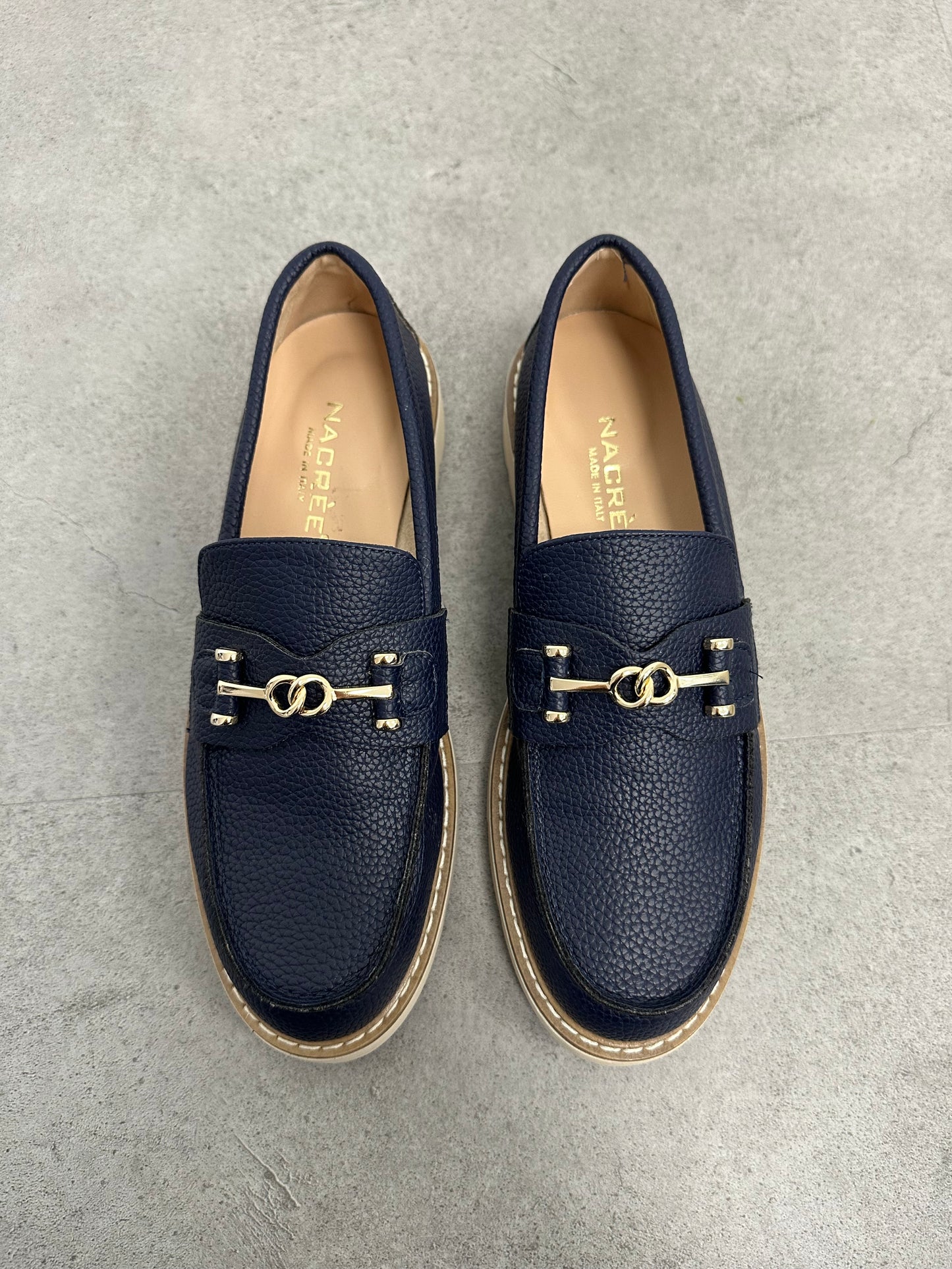 Mocassino vanity blu