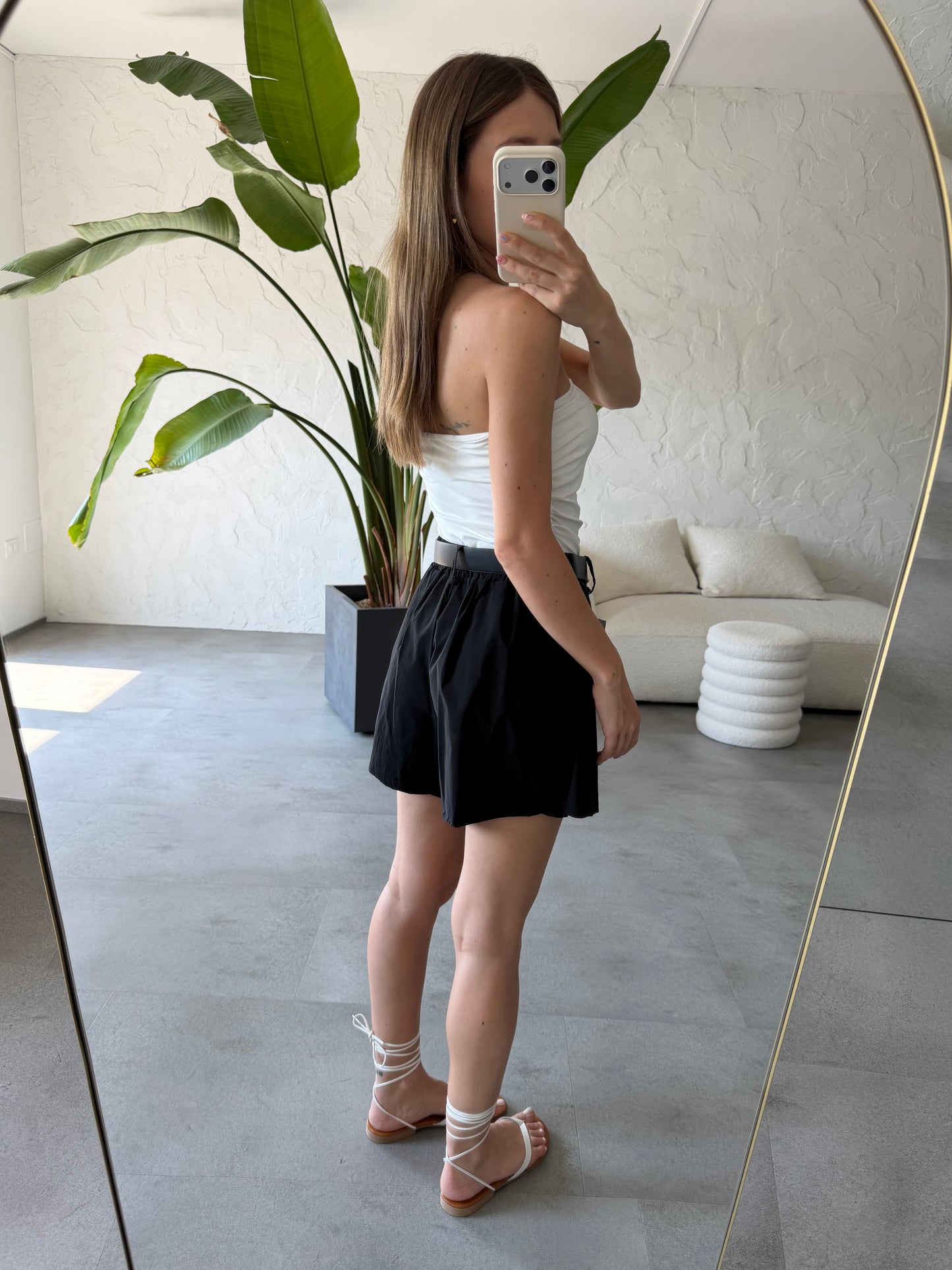 Gonna pantalone tela