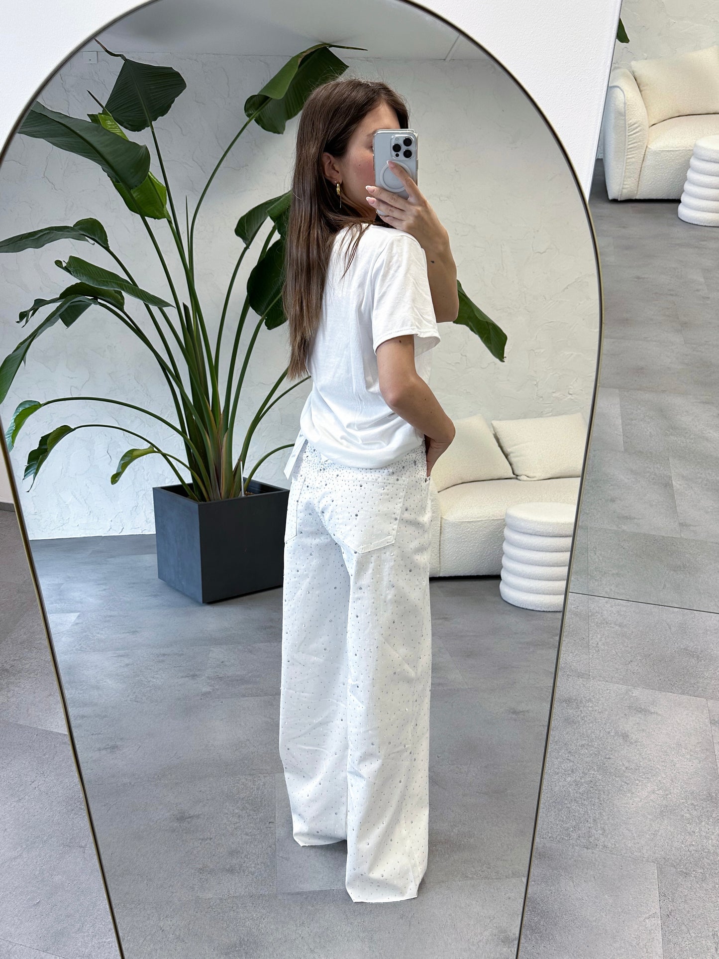 Jeans brillanti white