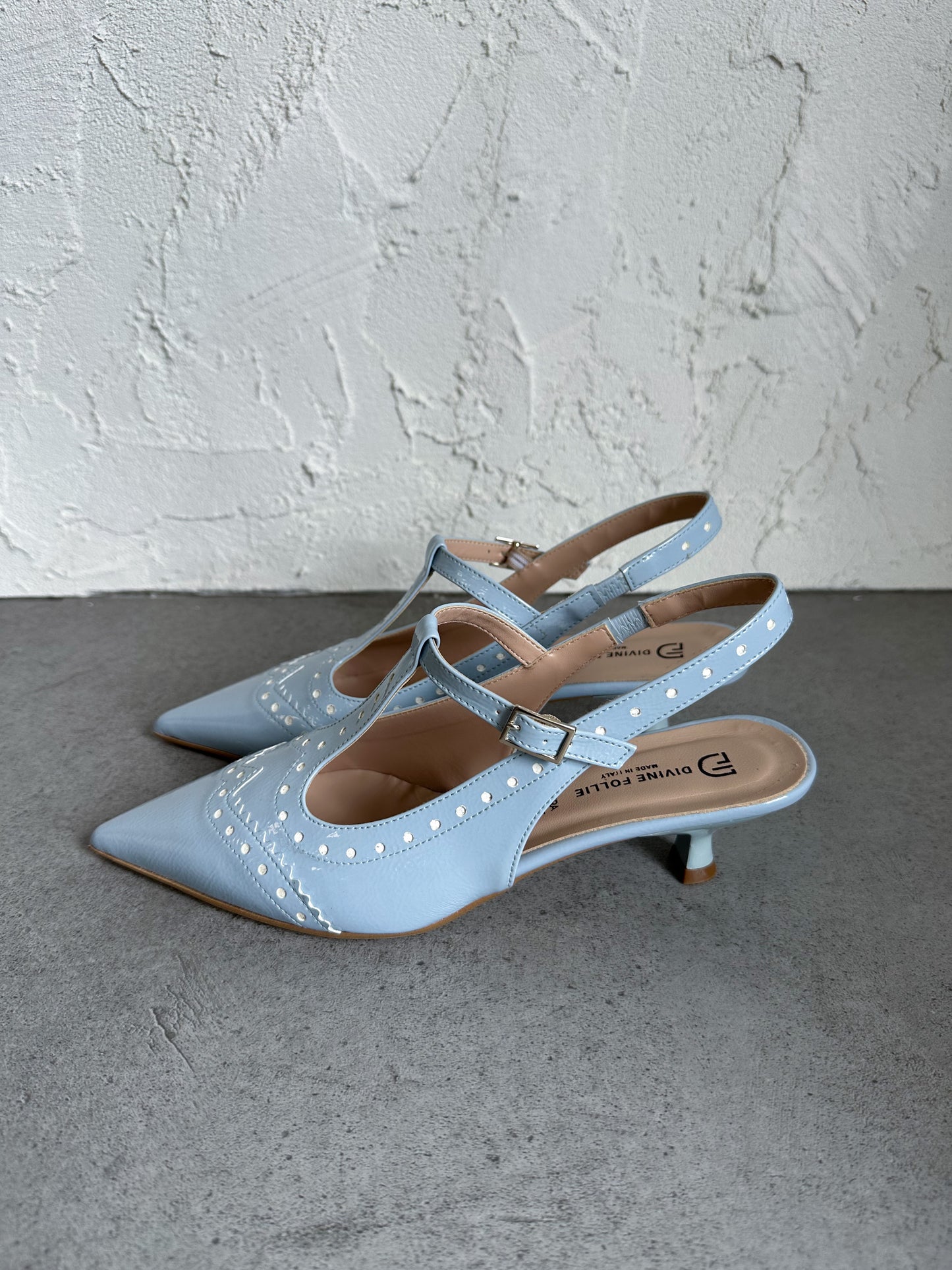 Slingback coda di rondine celeste