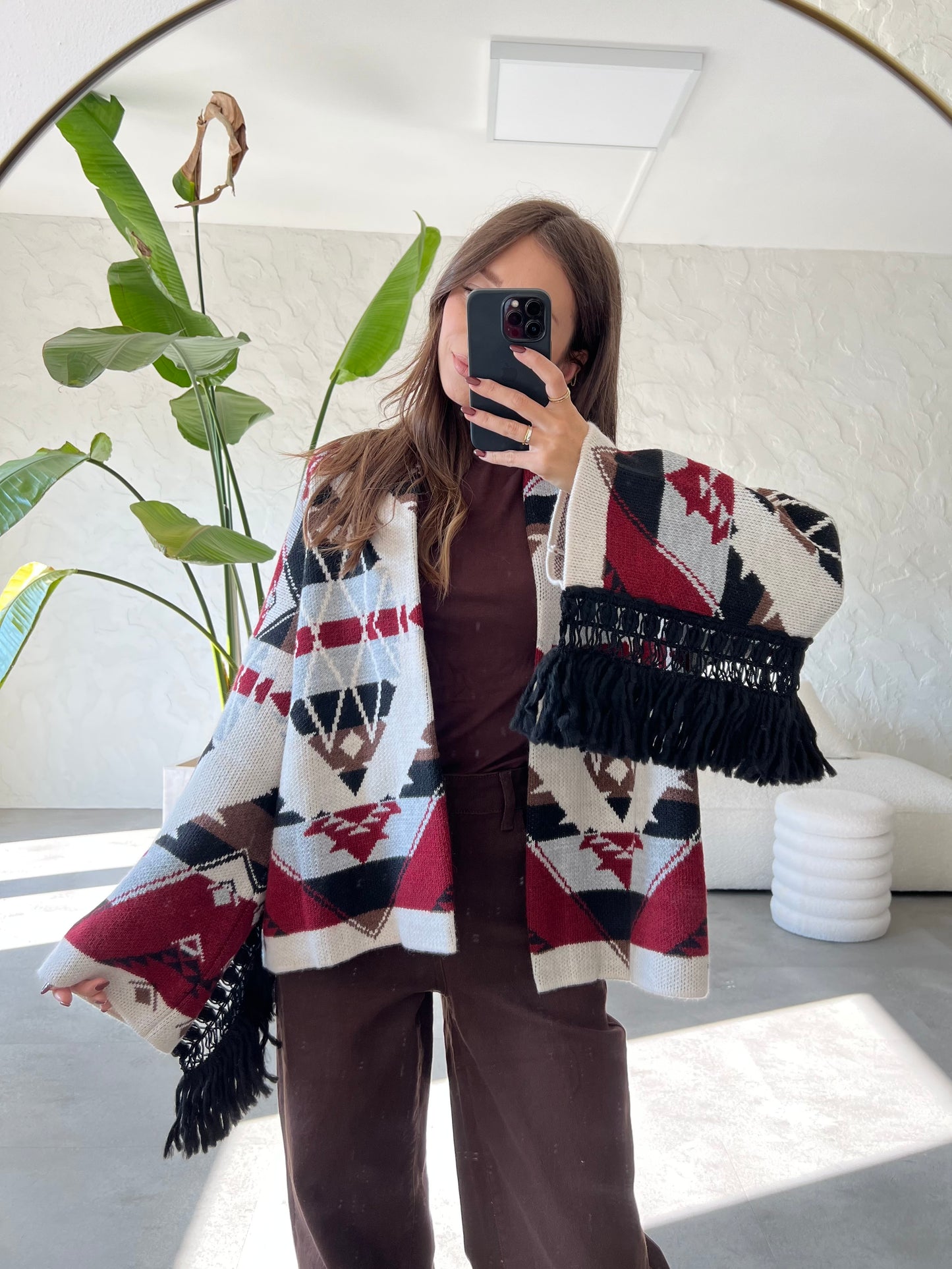 Cardigan etnico frange Vicolo