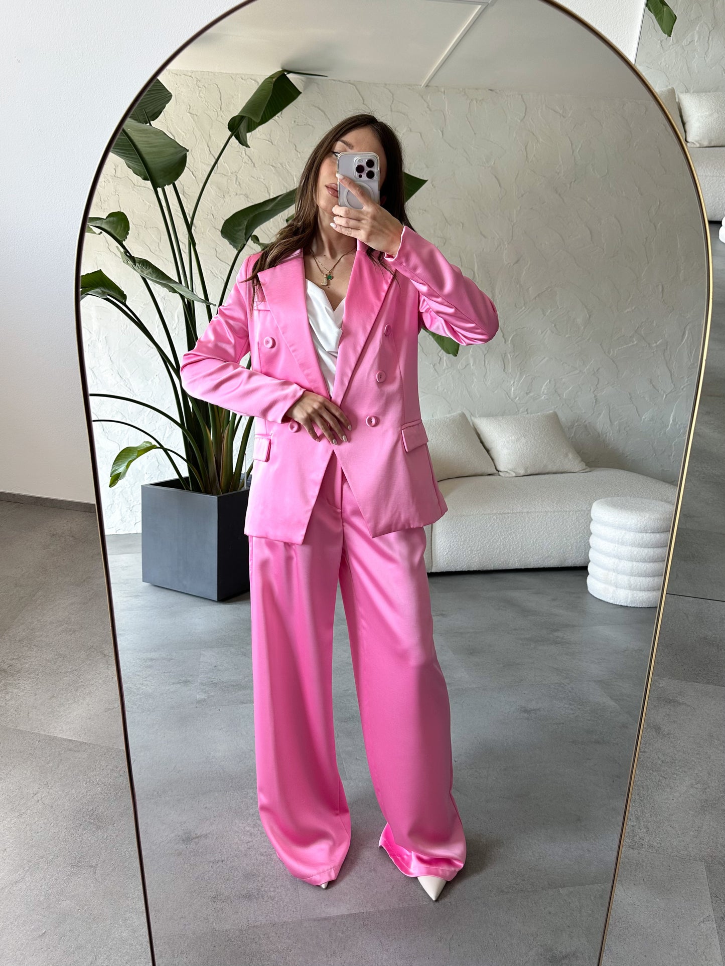 Completo raso rosa Lumina