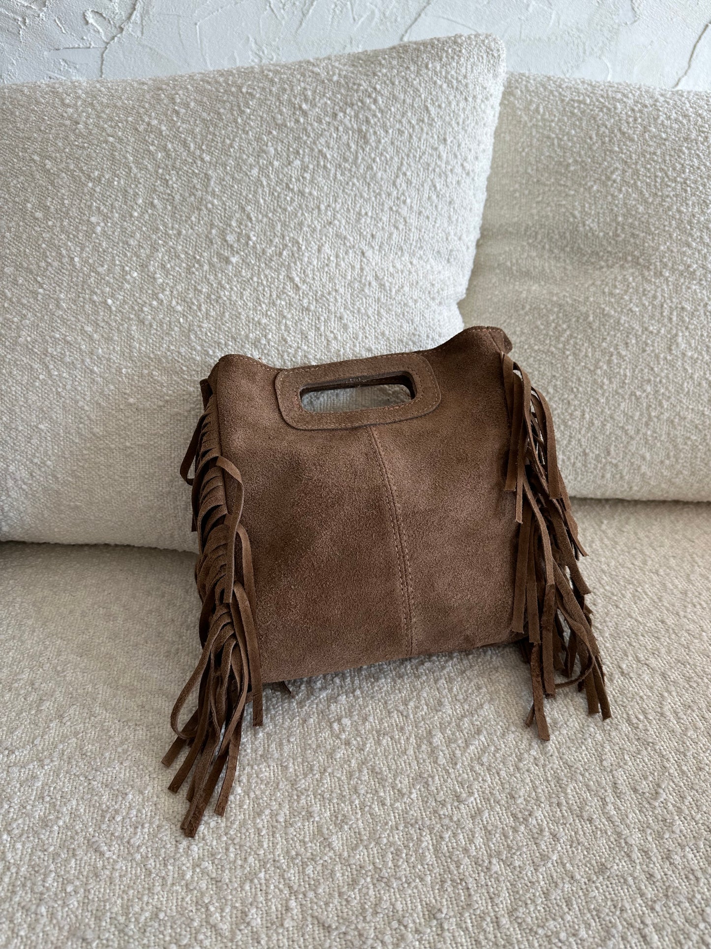 Mini borsa suede e frange