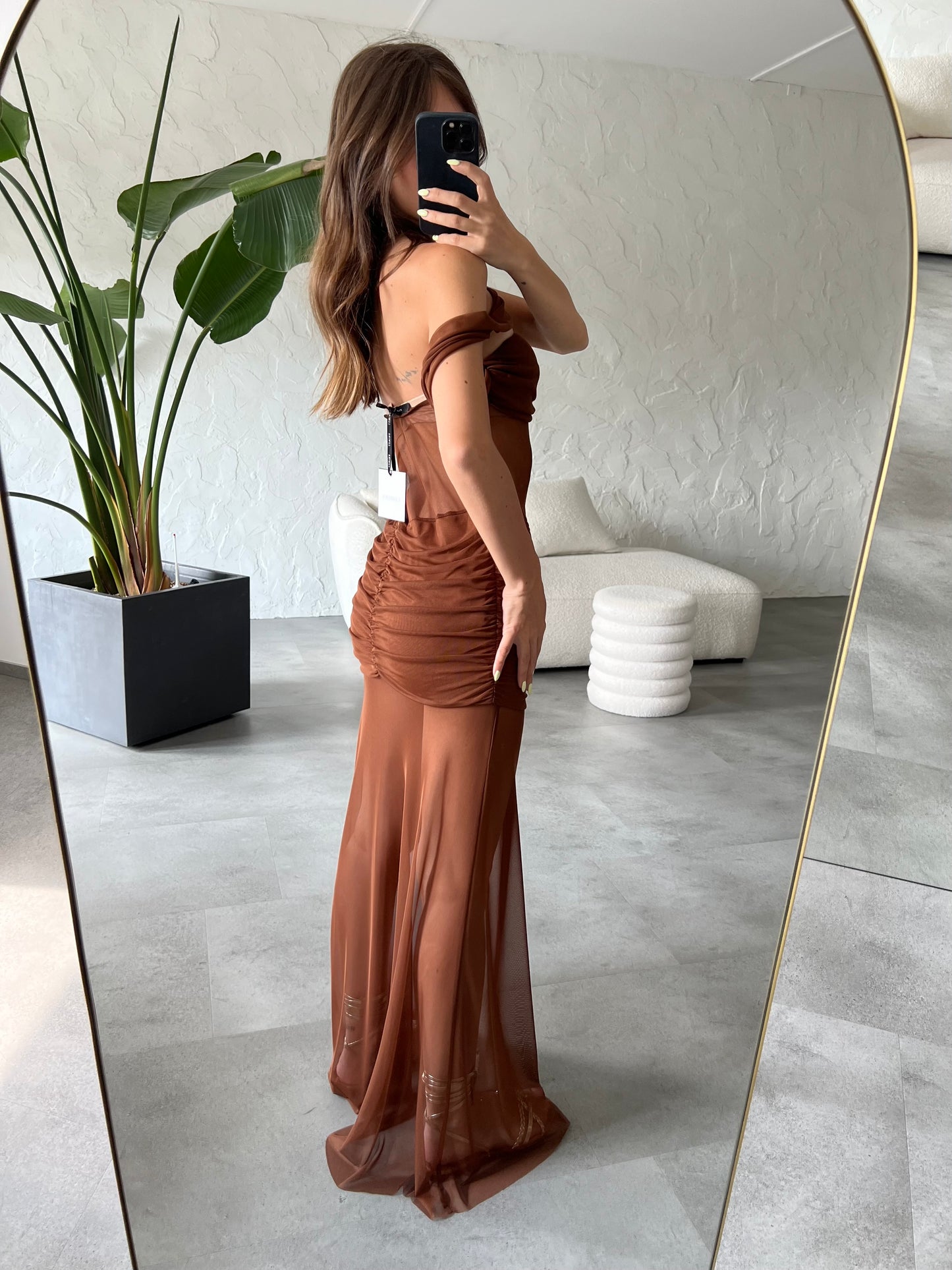 Abito tulle marrone