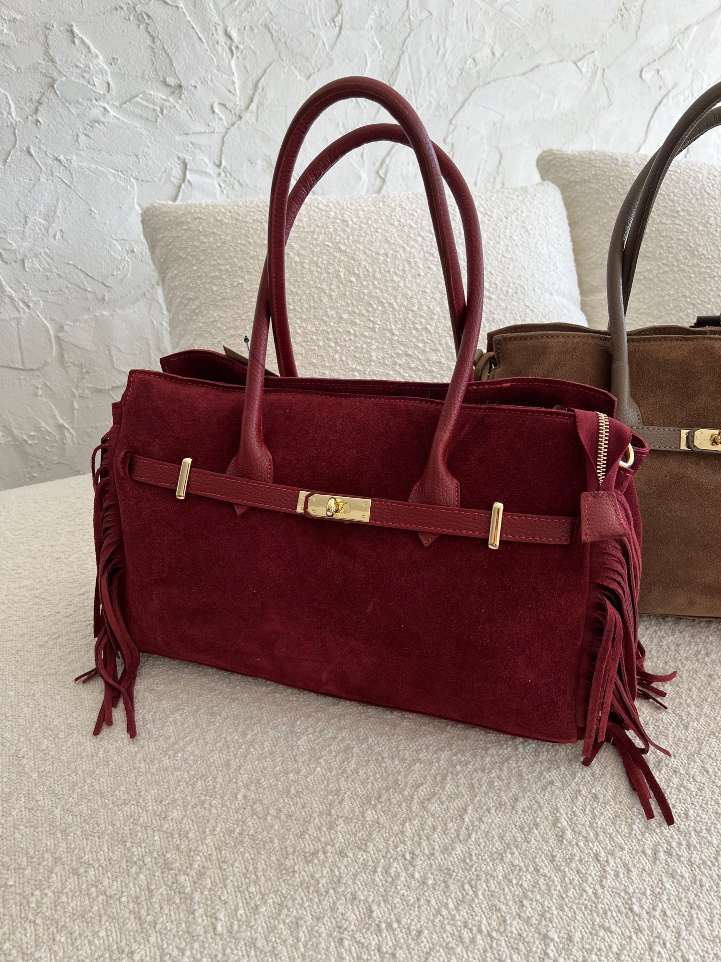 Borsa suede frange