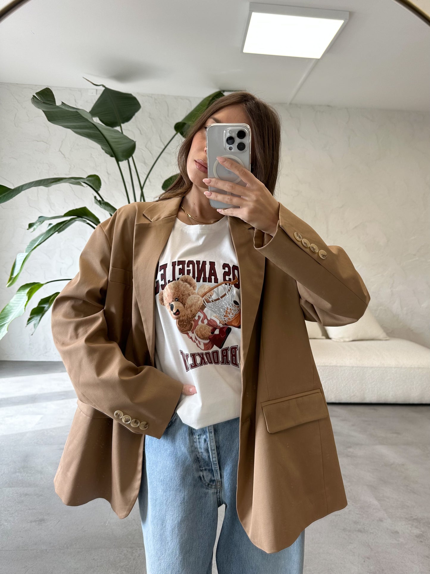 Giacca oversize tela Vicolo