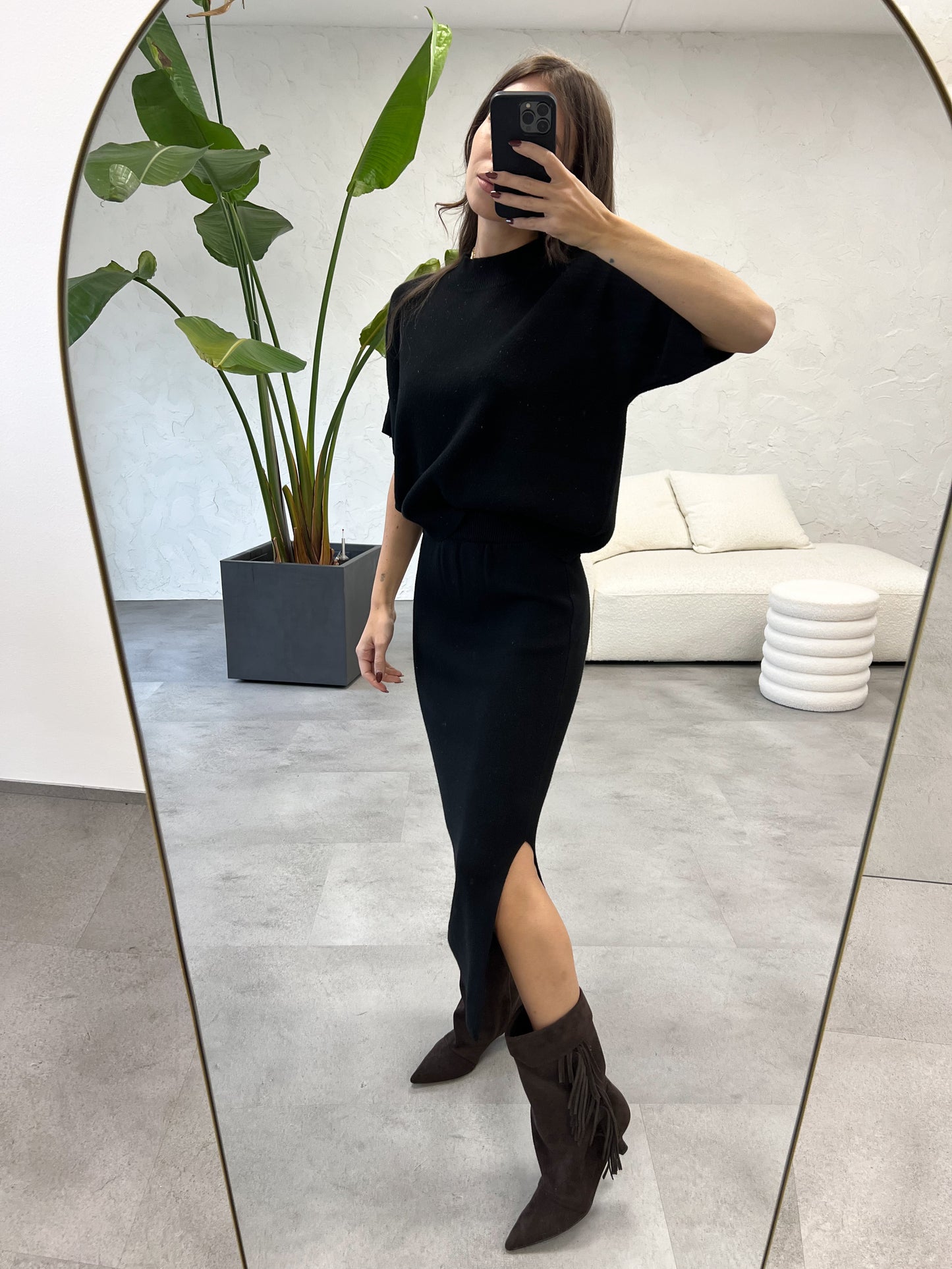 Coordinato in maglia lurex